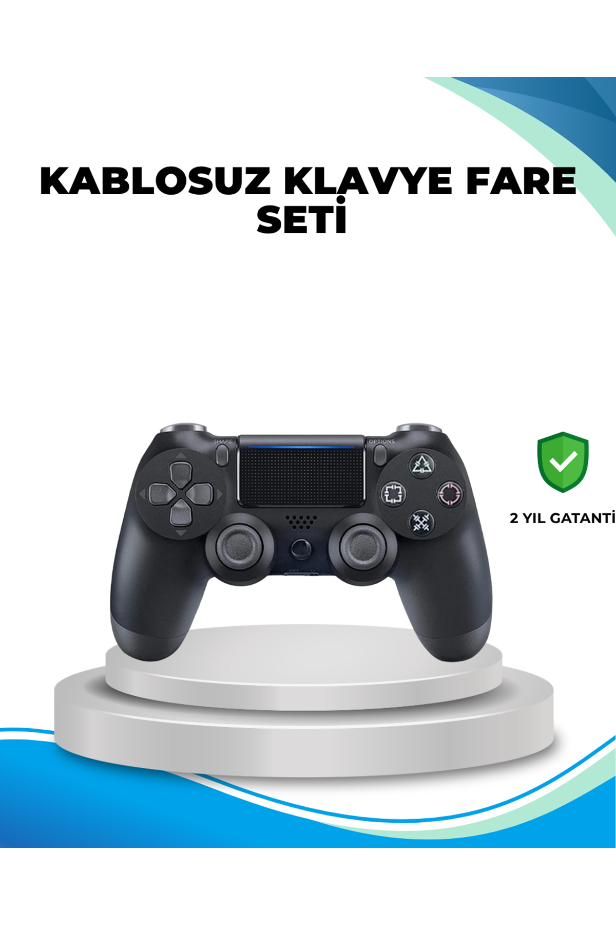 Kablosuz PS4 Oyun Kolu Çift Motor Titreşimli Uzun Bataryalı