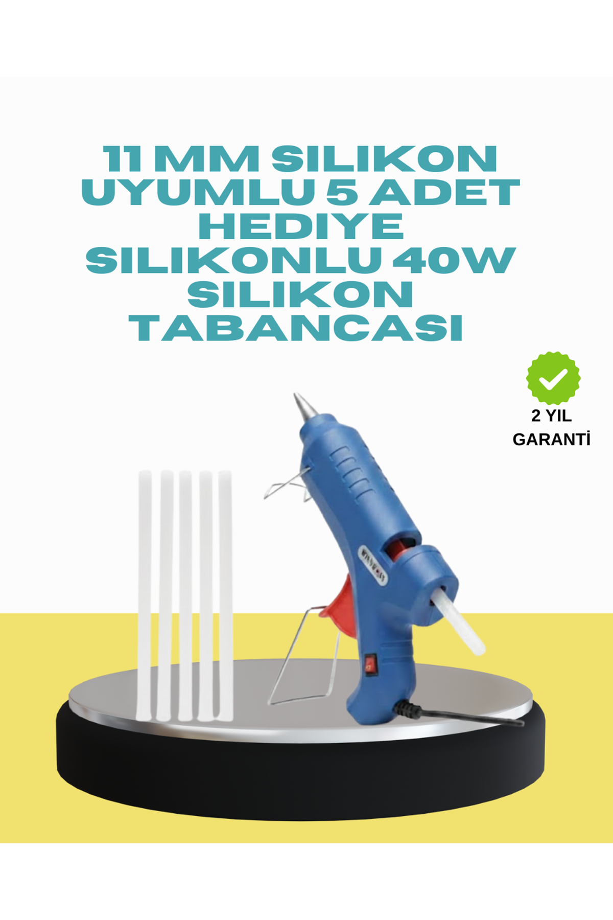 5 Silikon Hediyeli 40W Silikon Tabancası Ev ve Hobi Kullanımı