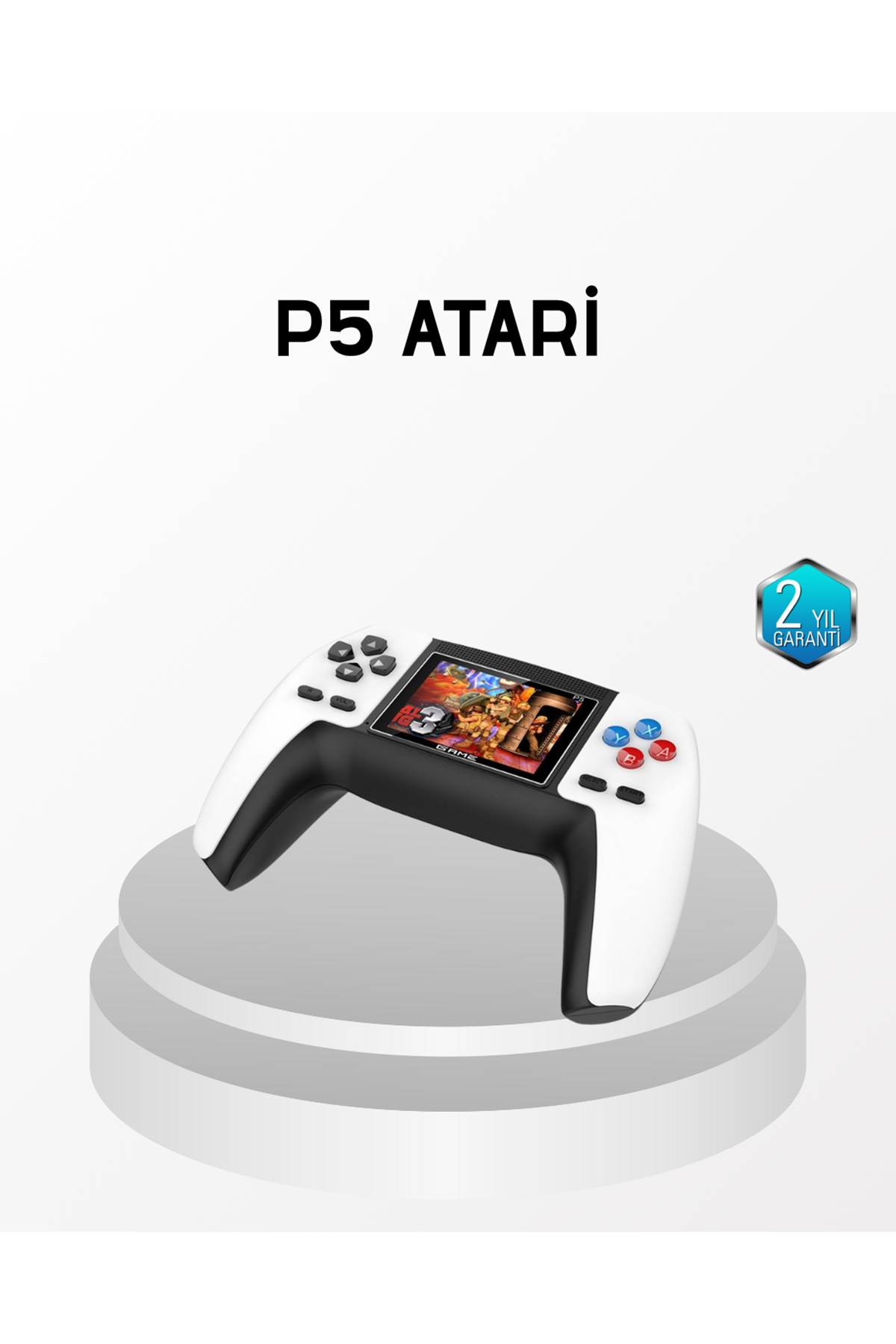 520 Klasik Oyunlu P5™ ControllerView Retro Konsol – Şarjlı,  Ergonomik Tasarım