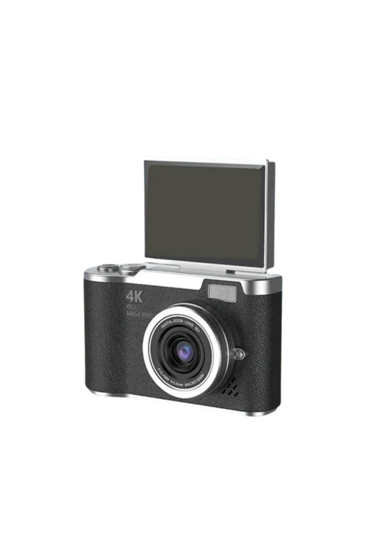Kompakt 4K Dijital Kamera 48 MP Sensör 8X Zoom Flip Ekran Vlog ve Selfie Uyumlu