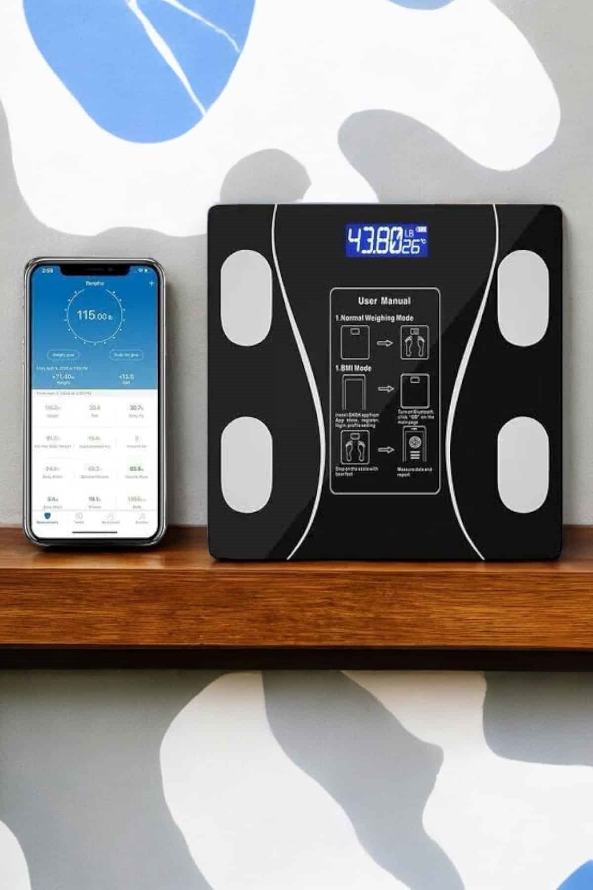 Tartı Baskül Dijital Elektronik Tartı Vücut Analiz Wifi Akıllı Yağ Ölçer