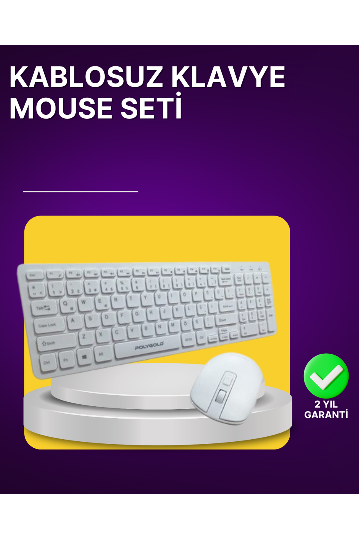 Kablosuz Klavye ve Mouse Seti - Ergonomik Tasarım, Sessiz Kullanım, Geniş Uyumluluk