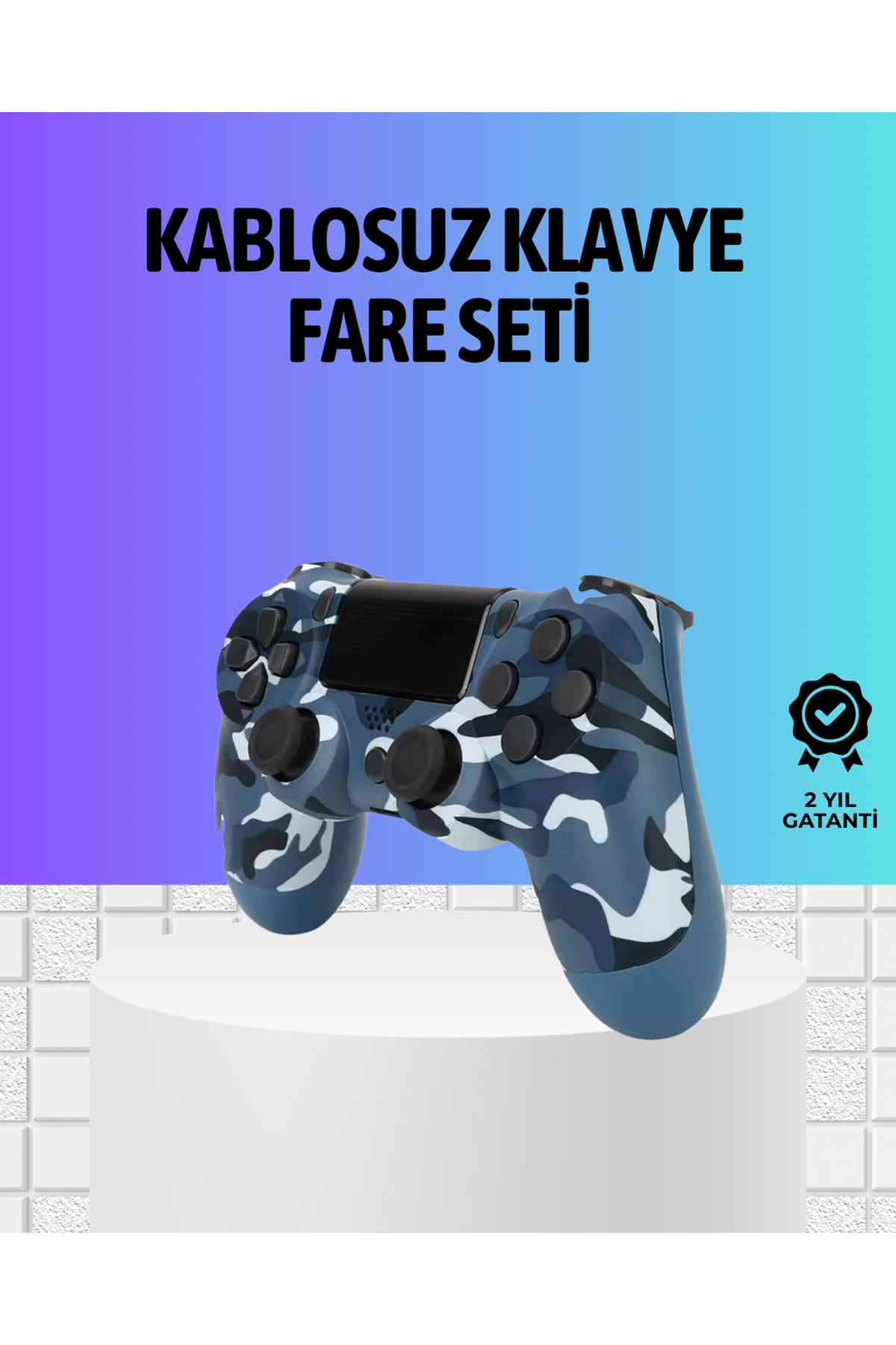 Şarjlı Kablosuz PS4 Oyun Kolu Titreşimli Hassas Kontrol