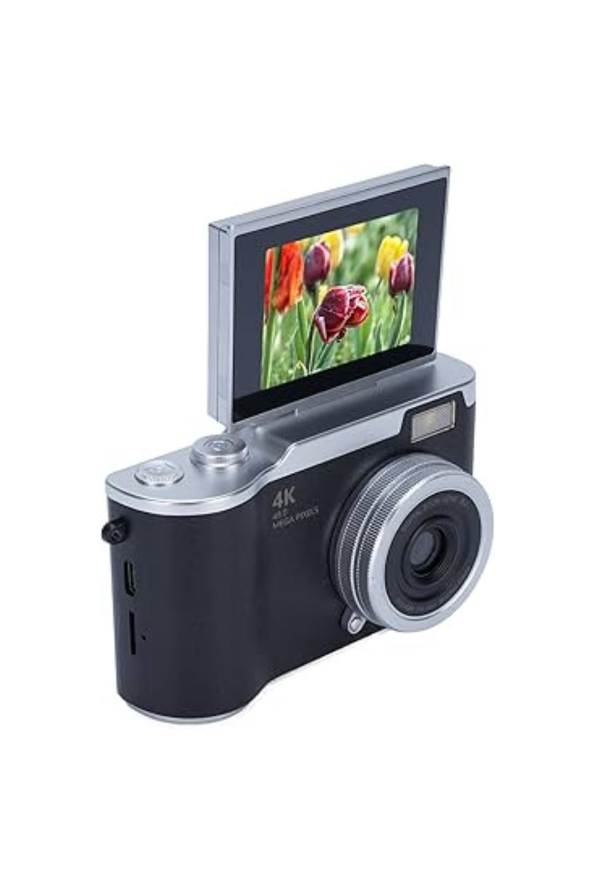48 MP Kompakt Dijital Kamera 4K Video 8X Zoom ve Flip Ekran Selfie Vlog Uyumlu