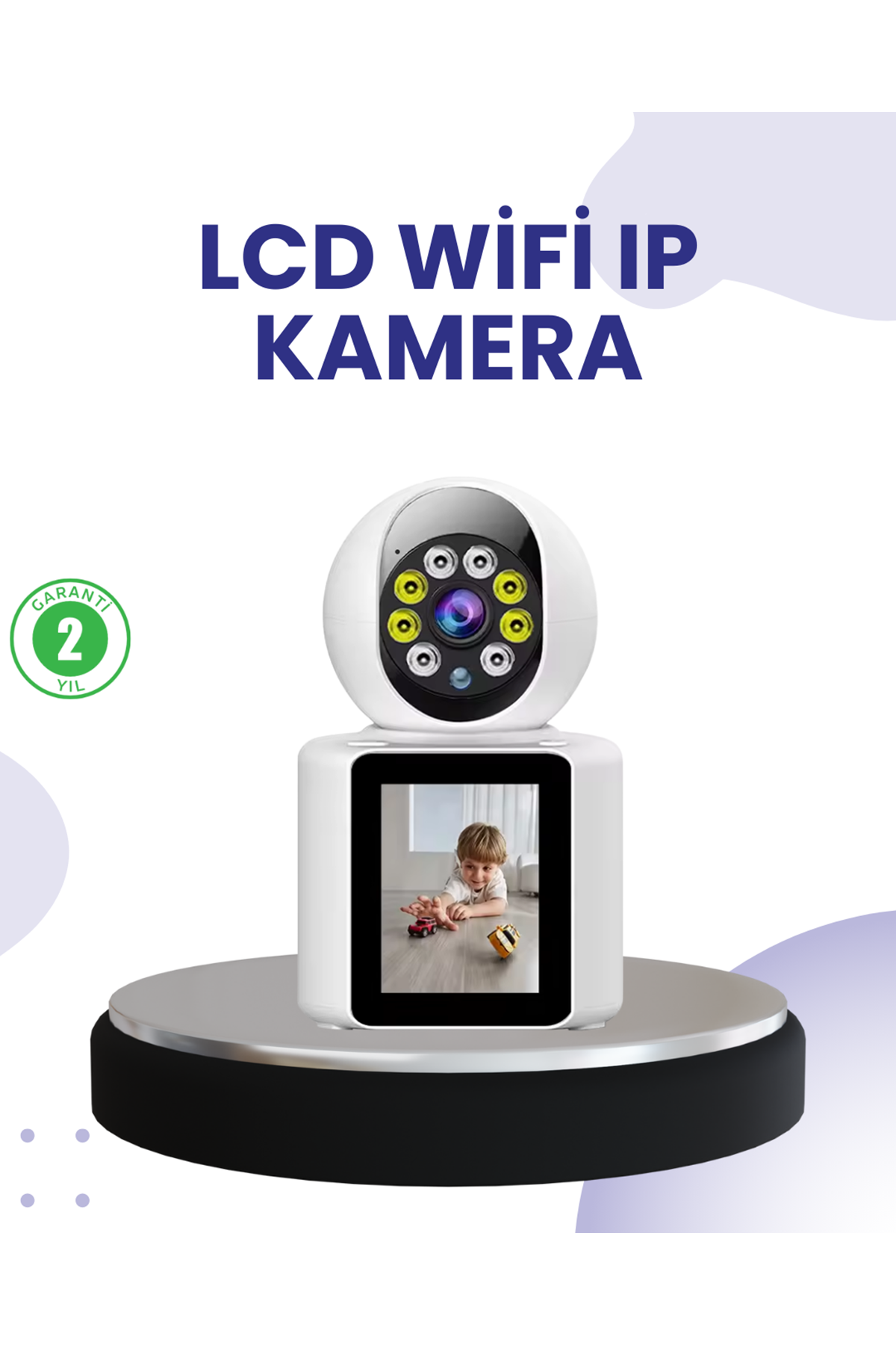 WiFi İç Mekan Kamera 2K Gece Görüşlü Çift Yönlü Görüntü Konuşma Destekli