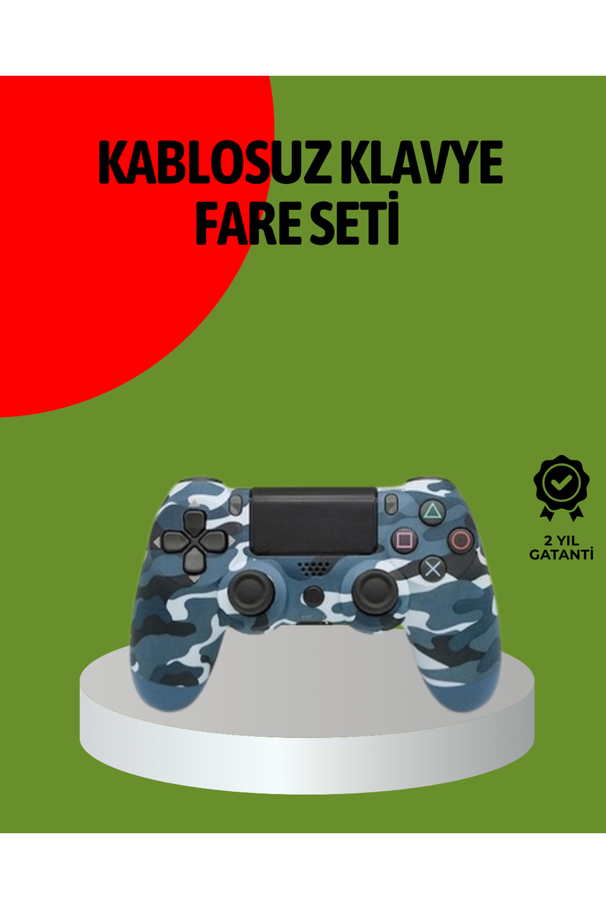 PS4 Kablosuz Oyun Kolu Gecikmesiz Bağlantılı Ergonomik Tasarımlı