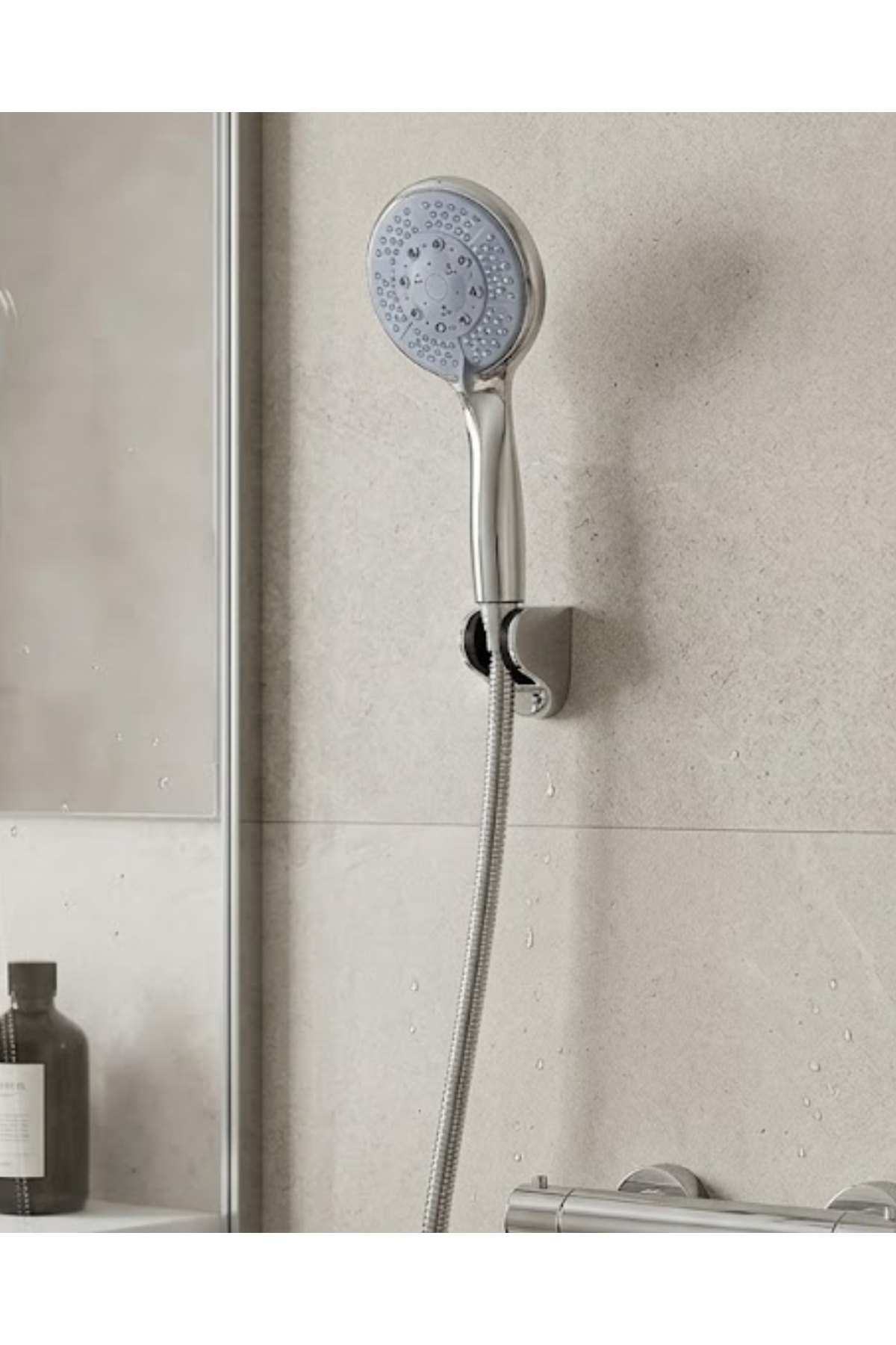 Çok Fonksiyonlu 4 Kademeli El Duşu Seti Spiral Hortumlu Banyo Duş Başlığı