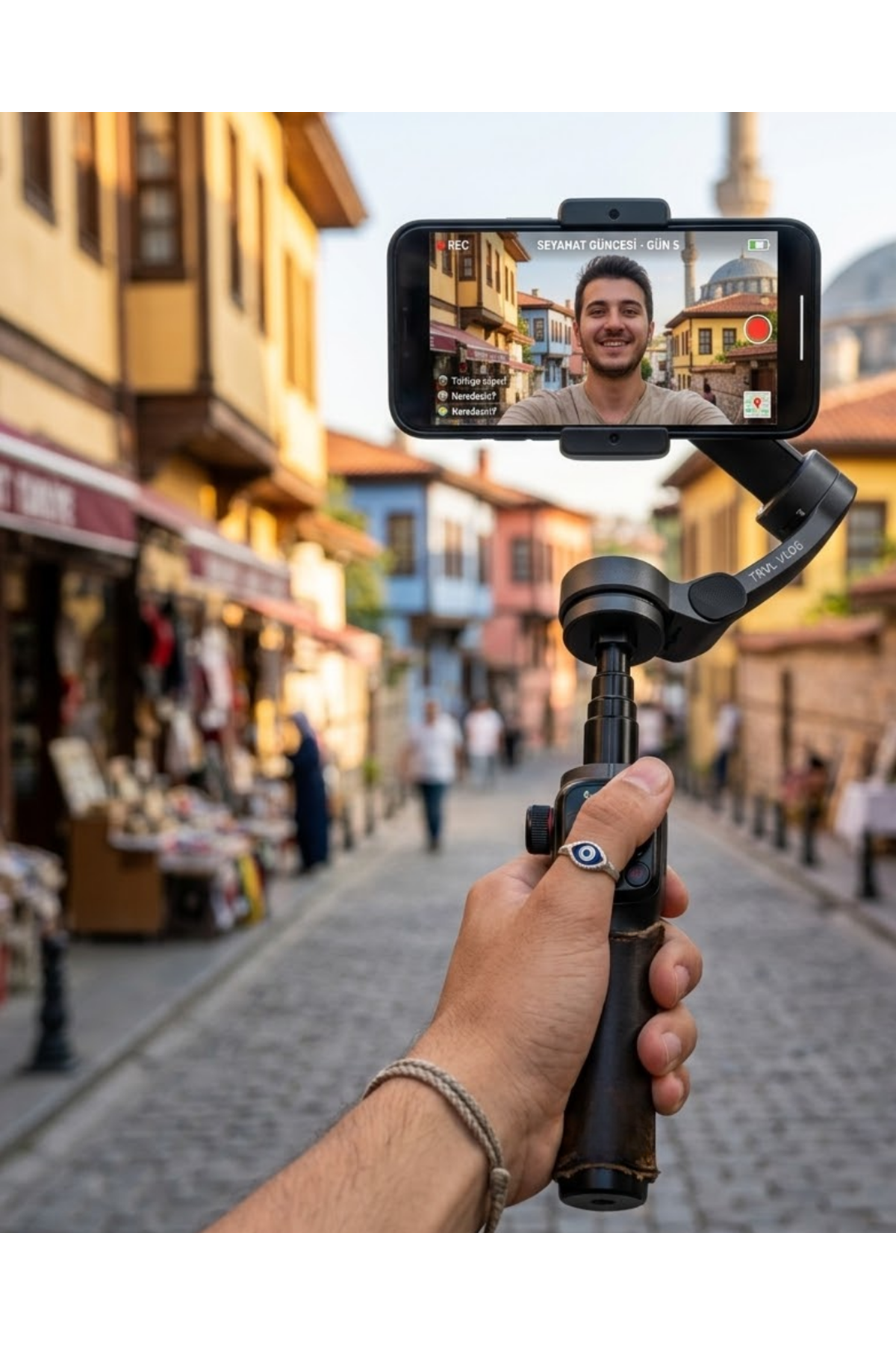 Telefon Gimbal Stabilizer Video Sabitleyici Vlog Çekim Aparatı