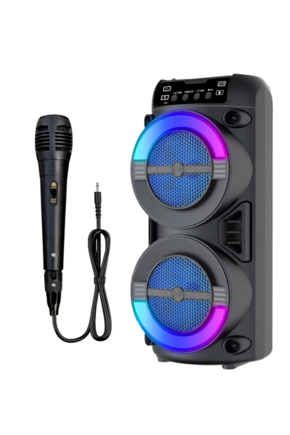 RGB Işıklı Taşınabilir Bluetooth Hoparlör Güçlü Stereo Ses