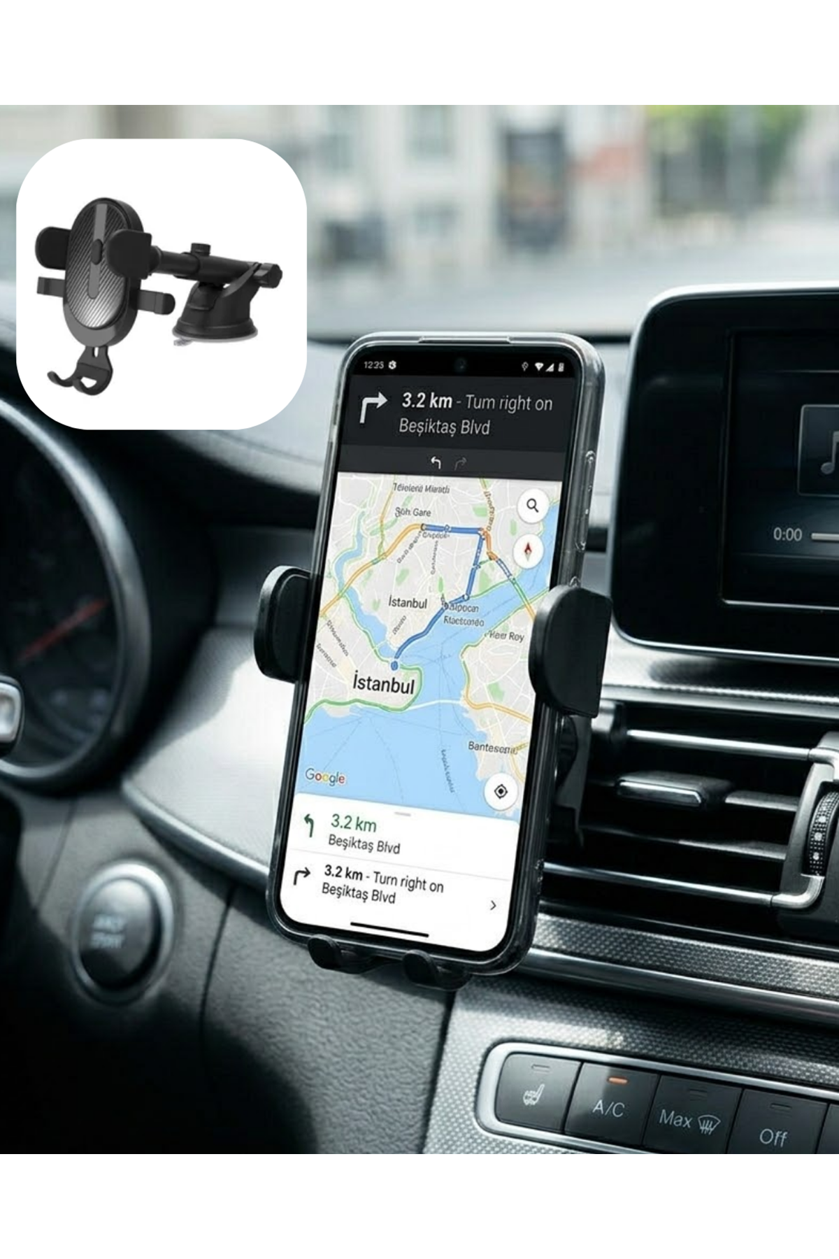 Araç Konsol Telefon Tutucu Ayarlanabilir Telefon Standı