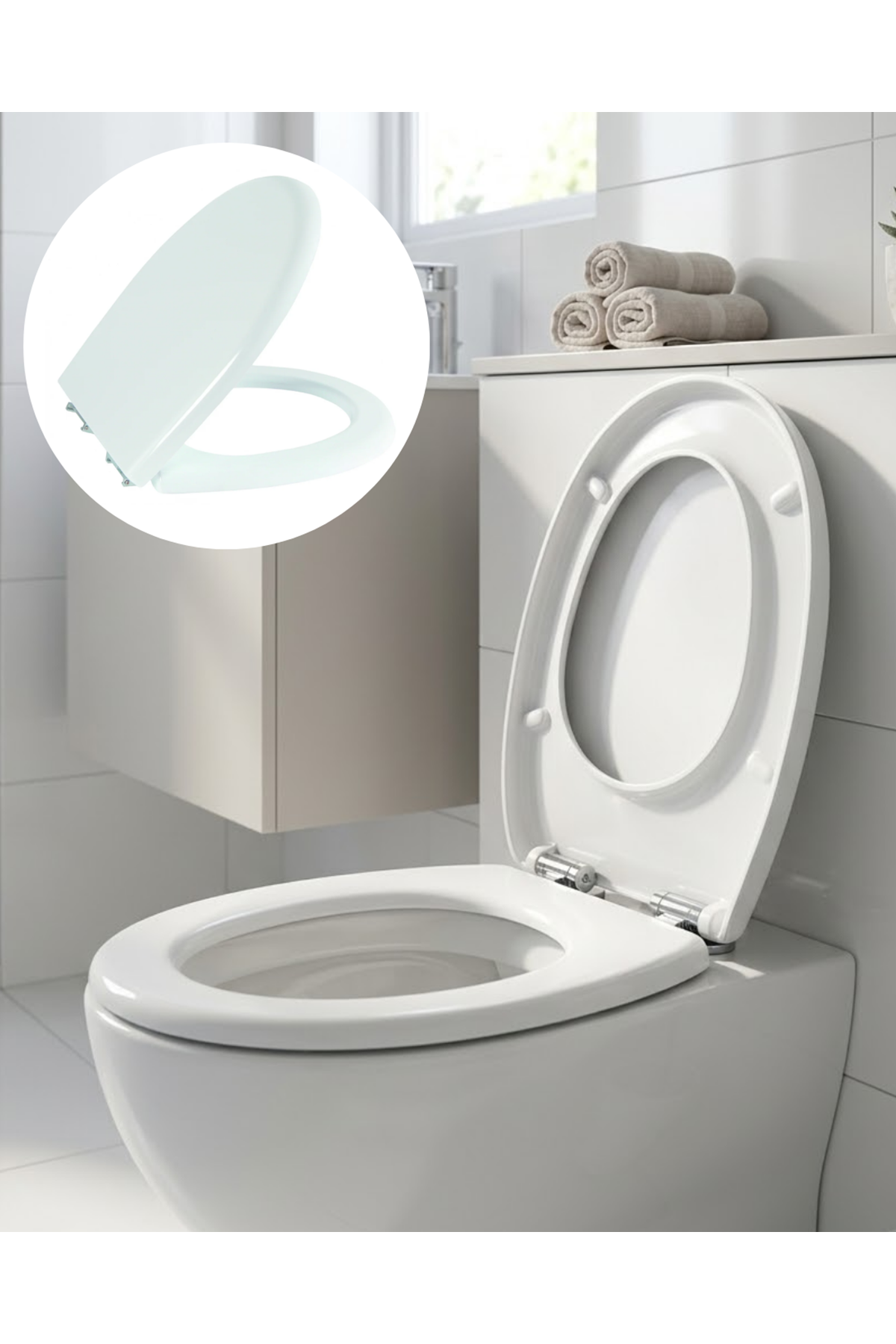 Universal Klozet Kapağı Kolay Montaj Kaydırmaz Alt Ped Dayanıklı Banyo Aksesuarı