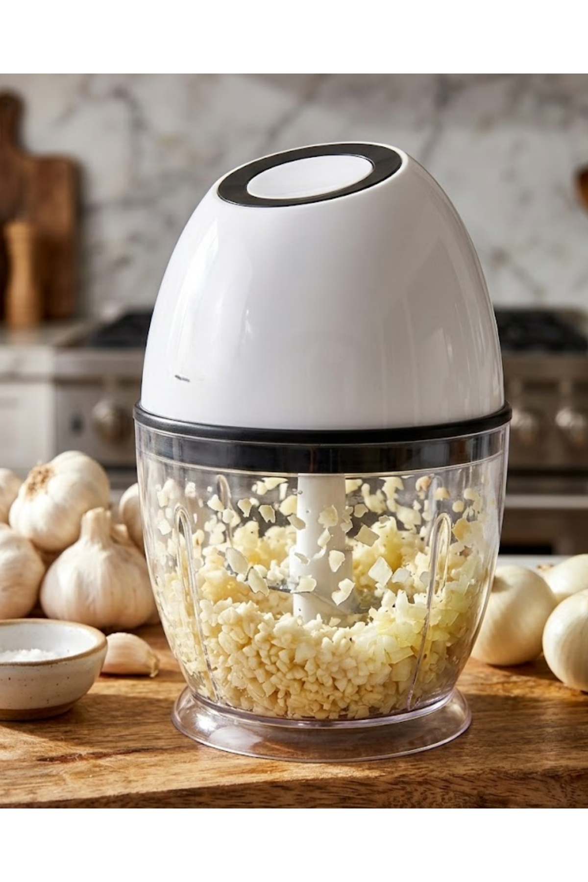 Kablosuz Mini Doğrayıcı 450 ML Şarjlı Sebze Doğrayıcı Paslanmaz Çelik Bıçaklı