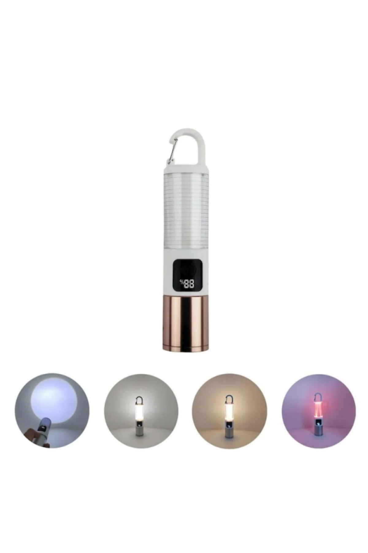 Outdoor Kamp Feneri USB Şarjlı Yüksek Parlaklık Güç Ekranlı LED Aydınlatma