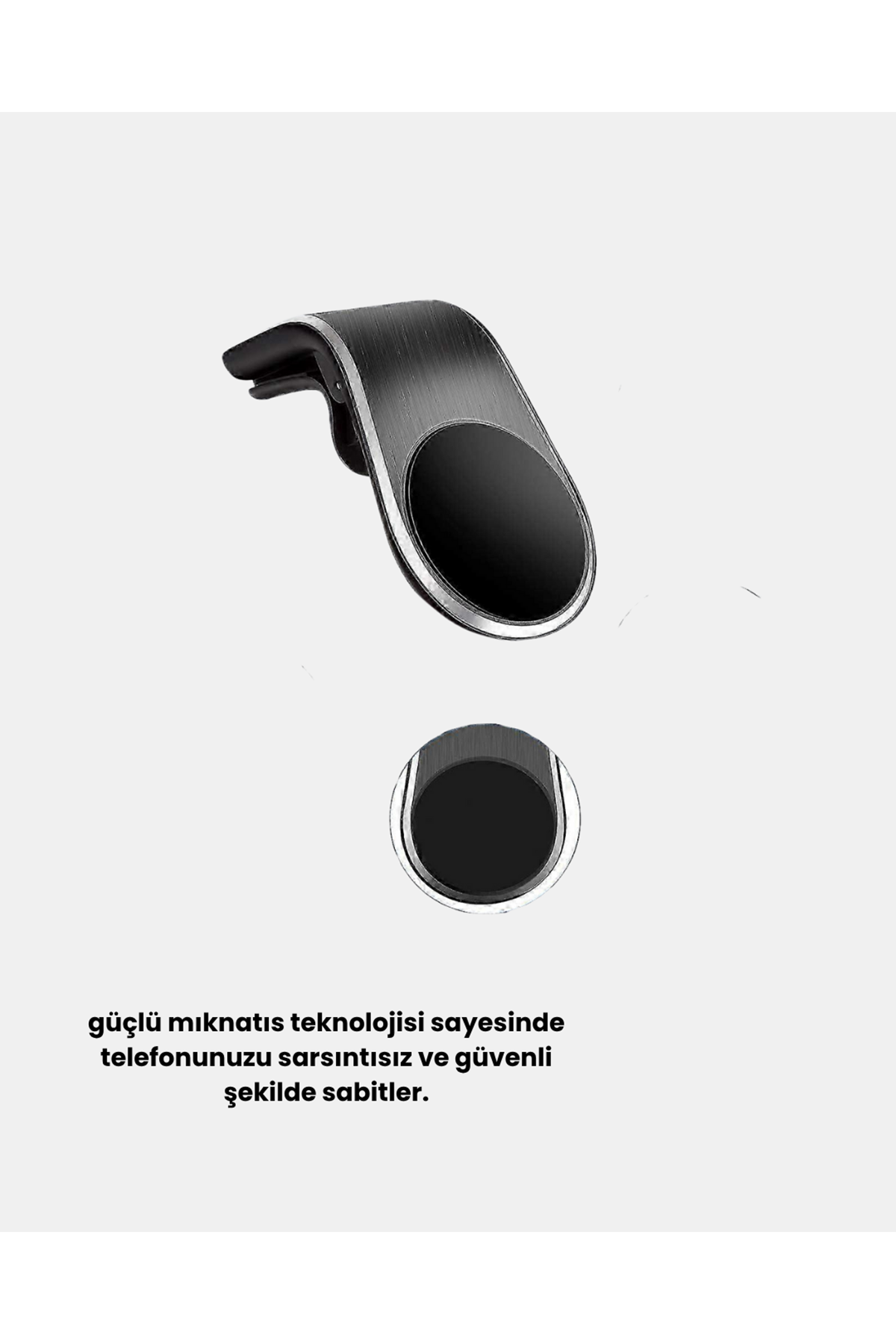 Araç İçi Manyetik Telefon Tutucu Güçlü Klipsli ve 360 Derece Ayarlanabilir