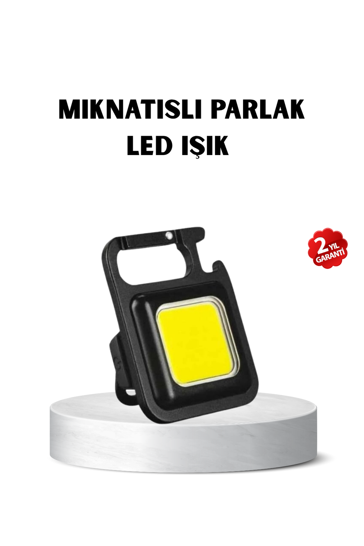 USB Type-C Şarjlı Mini Fener – Manyetik, Katlanabilir ve Şişe Açacaklı Tasarım