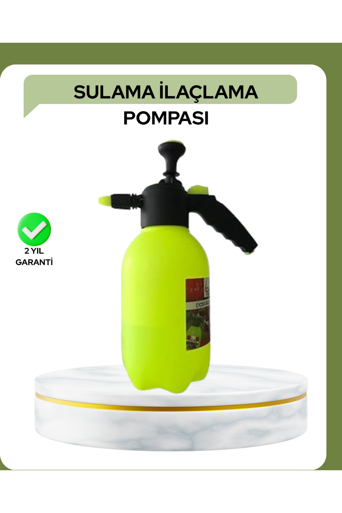 2 Litre Püskürtücü Bakır Nozullu Ayarlı Sprey Temizlik ve Bahçe