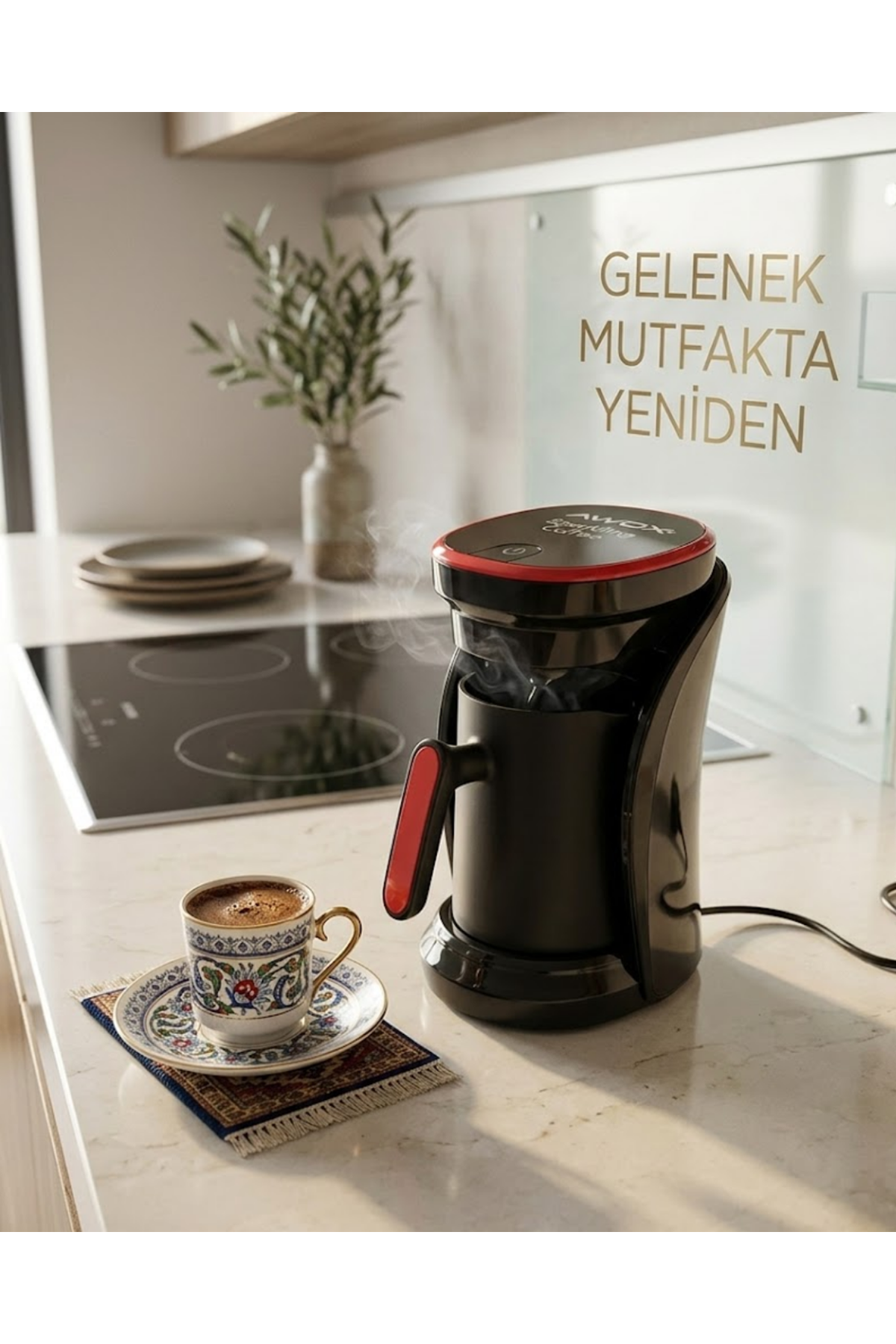 Sesli Uyarılı Türk Kahvesi Makinesi Otomatik Kapanma ve Damlama Emniyetli