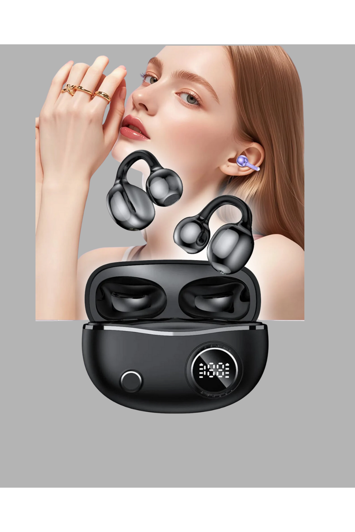 Açık Kulak Bluetooth Kulaklık 5.4 APTX Destekli Ergonomik Tasarım