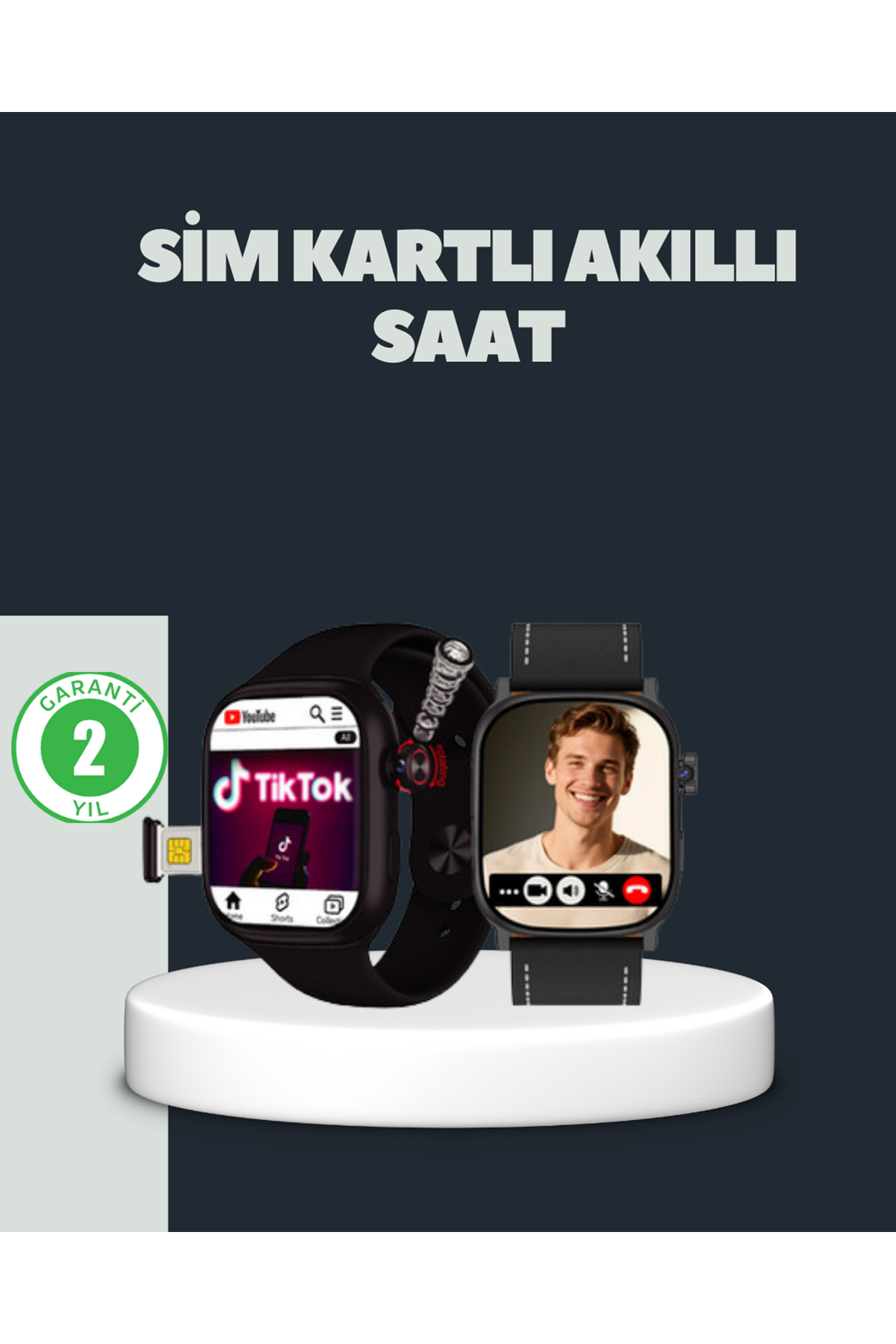 SIM Kartlı GPS Destekli Akıllı Saat Sesli Görüşmeli