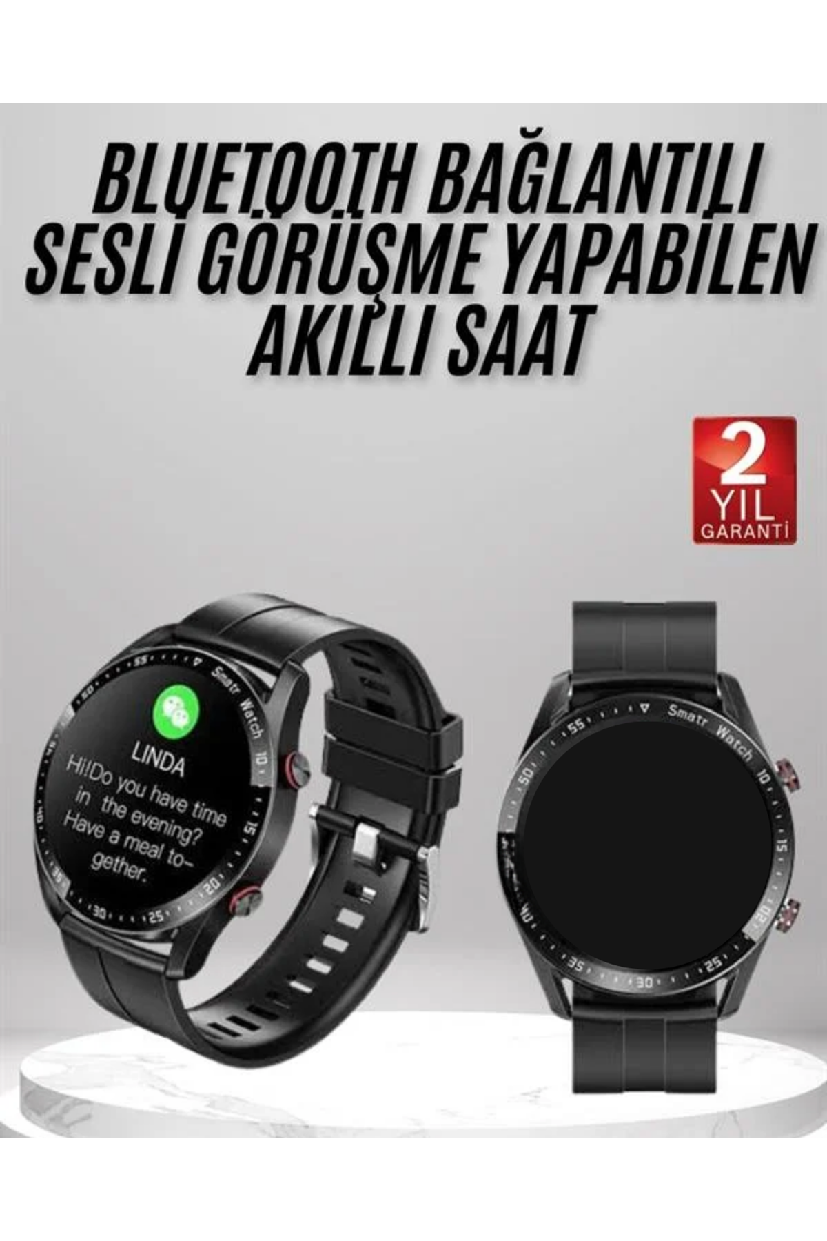 Yeni Model Akıllı Saat GPS Uyumlu Uyku ve Sağlık Takibi Sesli Görüşme