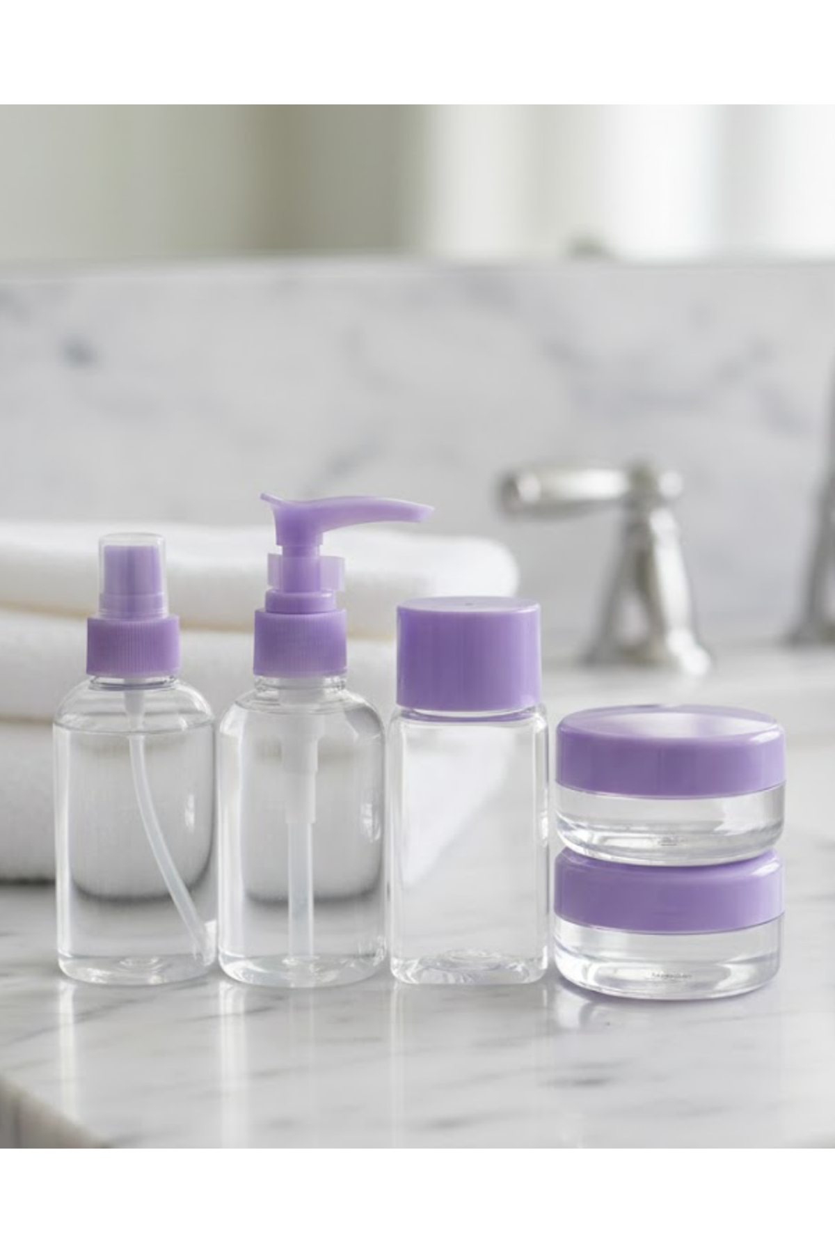 Seyahat İçin 5’li Şeffaf Kozmetik Şişe Seti 30 ml