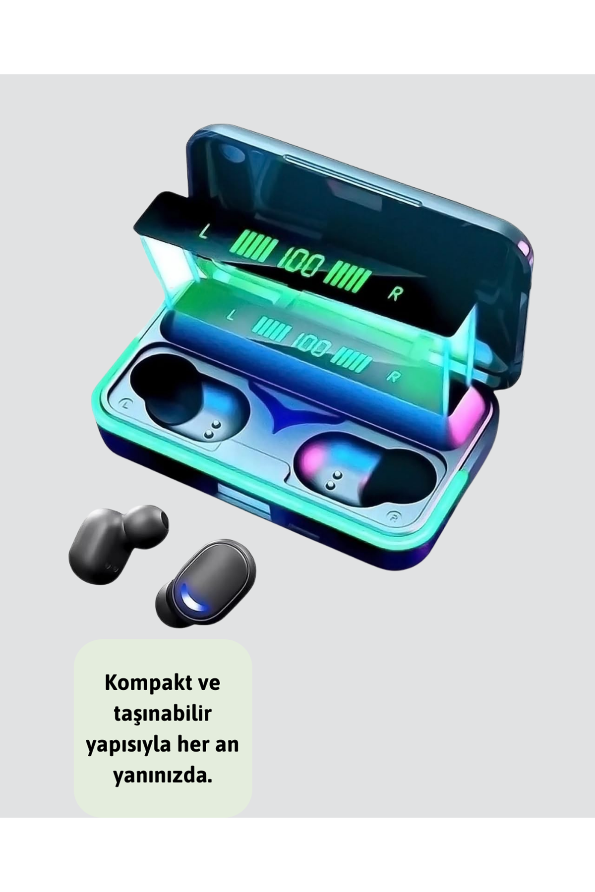 Powerbank Özellikli Bluetooth 5.1 Kulaklık Oyun ve Müzik İçin