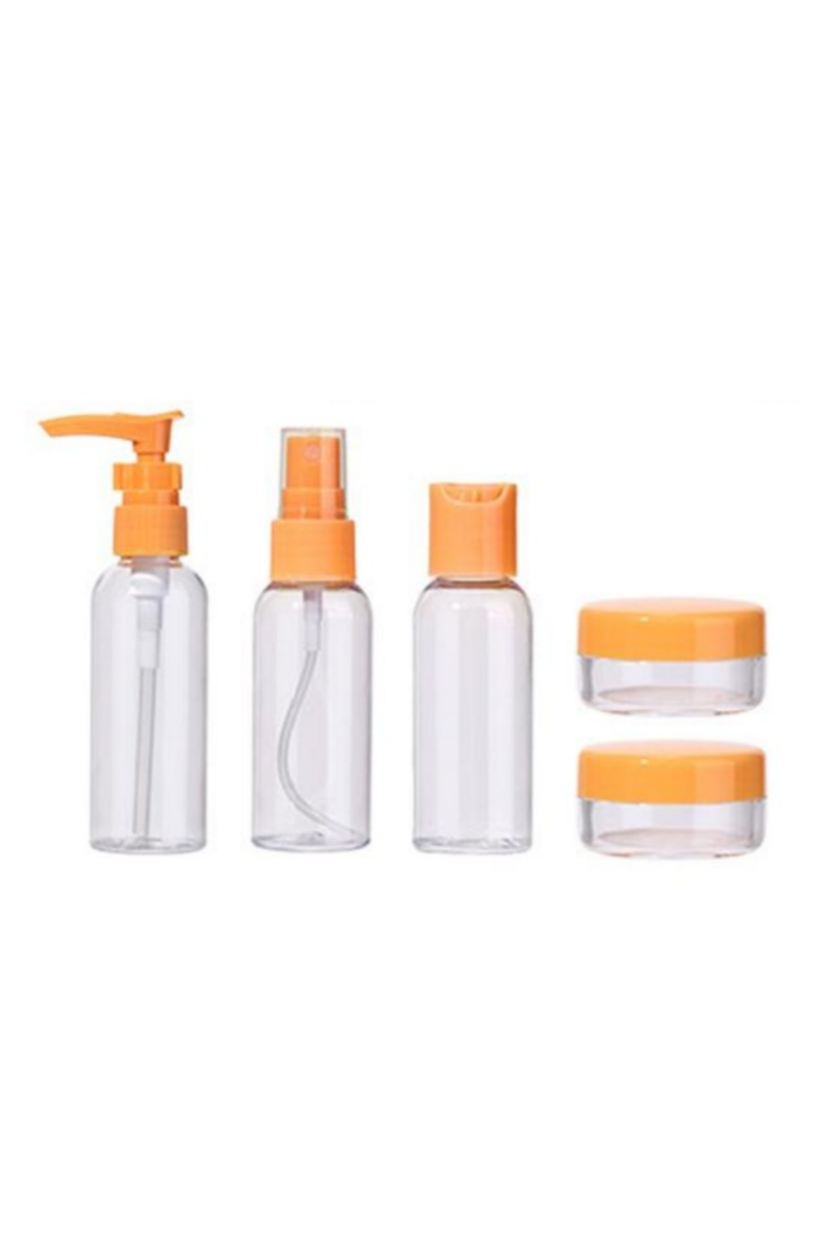 Seyahat İçin 5’li Şeffaf Kozmetik Kap Seti 30 ml