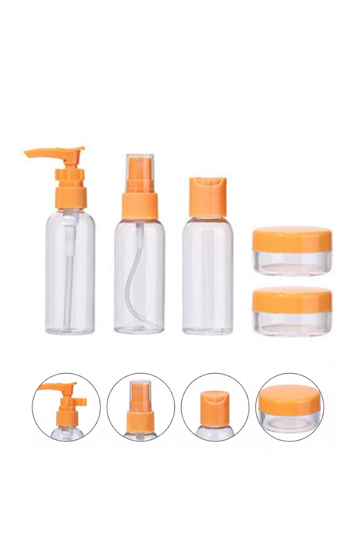 Seyahat Boy 5’li Kozmetik Dolum Seti 30 ml Sızdırmaz Tasarım