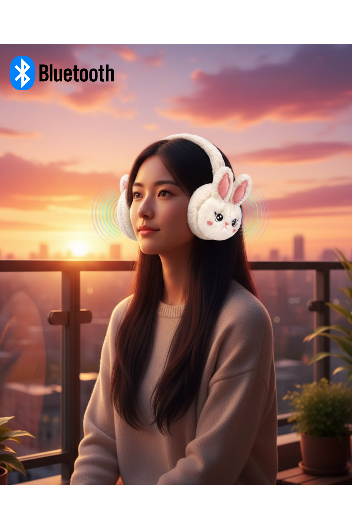 Peluş Kablosuz Bluetooth Kulaklık Çocuk ve Genç Kullanıma Uygun