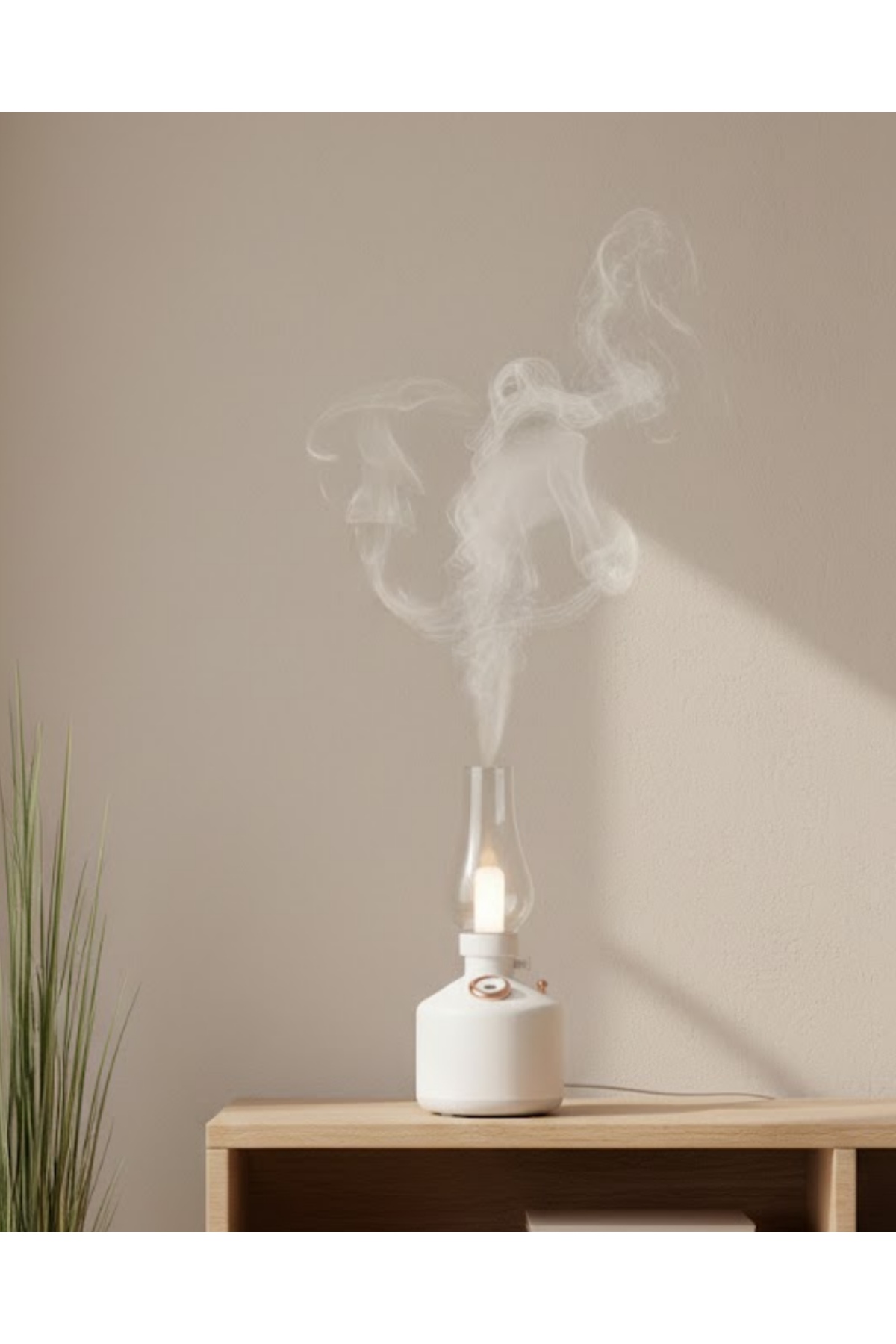 USB Şarjlı Gaz Lambası Modeli Nano Mist Aromaterapi Nemlendirici 280 ml