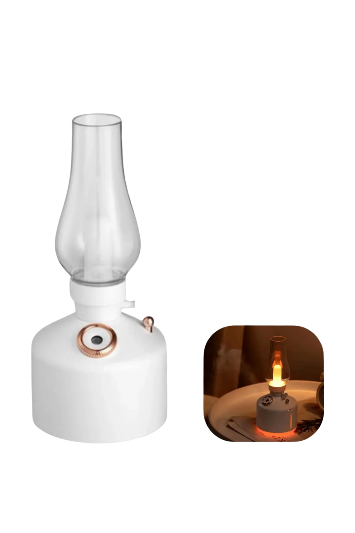 280 ml Retro Tasarım LED Işıklı USB Nemlendirici Aroma Difüzör