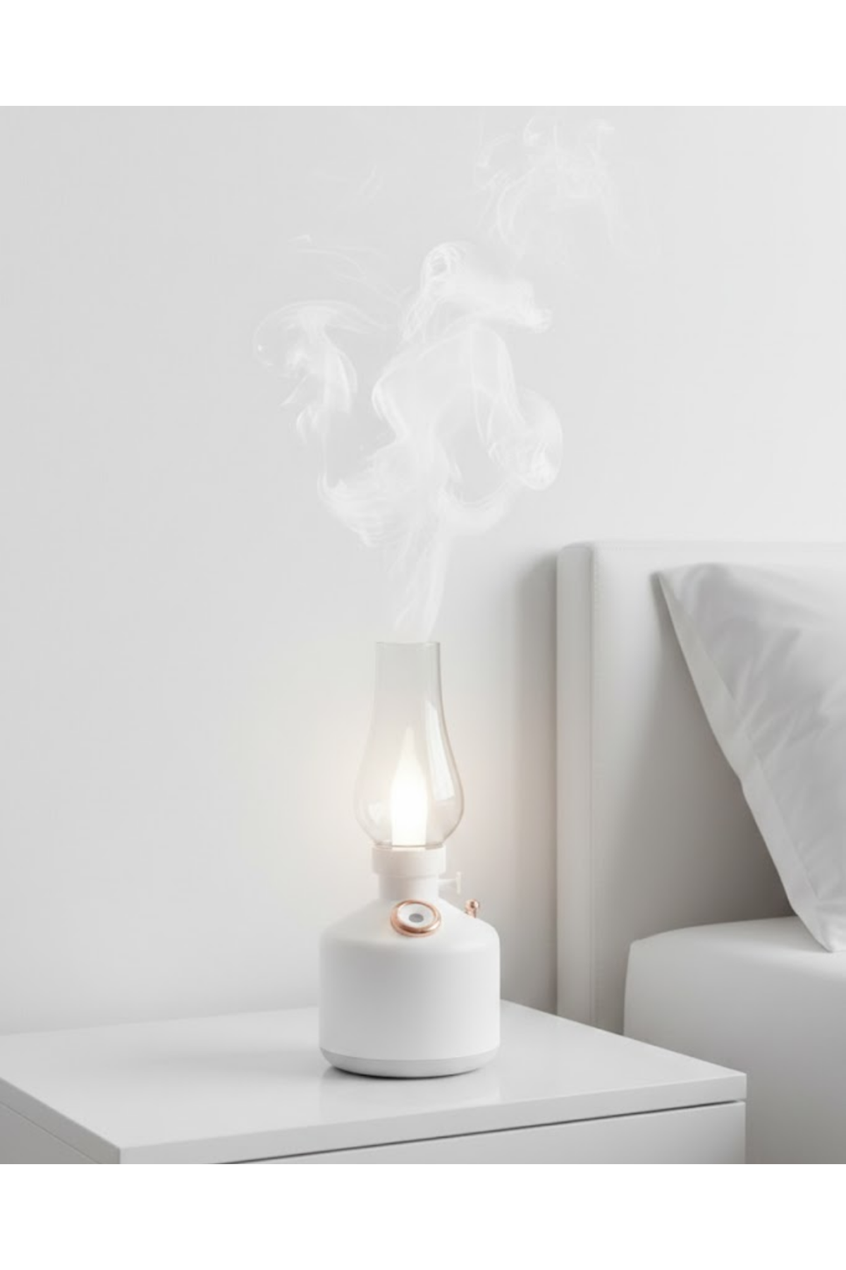Retro Gaz Lambası Tasarımlı USB Şarjlı Aroma Difüzörü 280 ml Nano Mist Nemlendirici