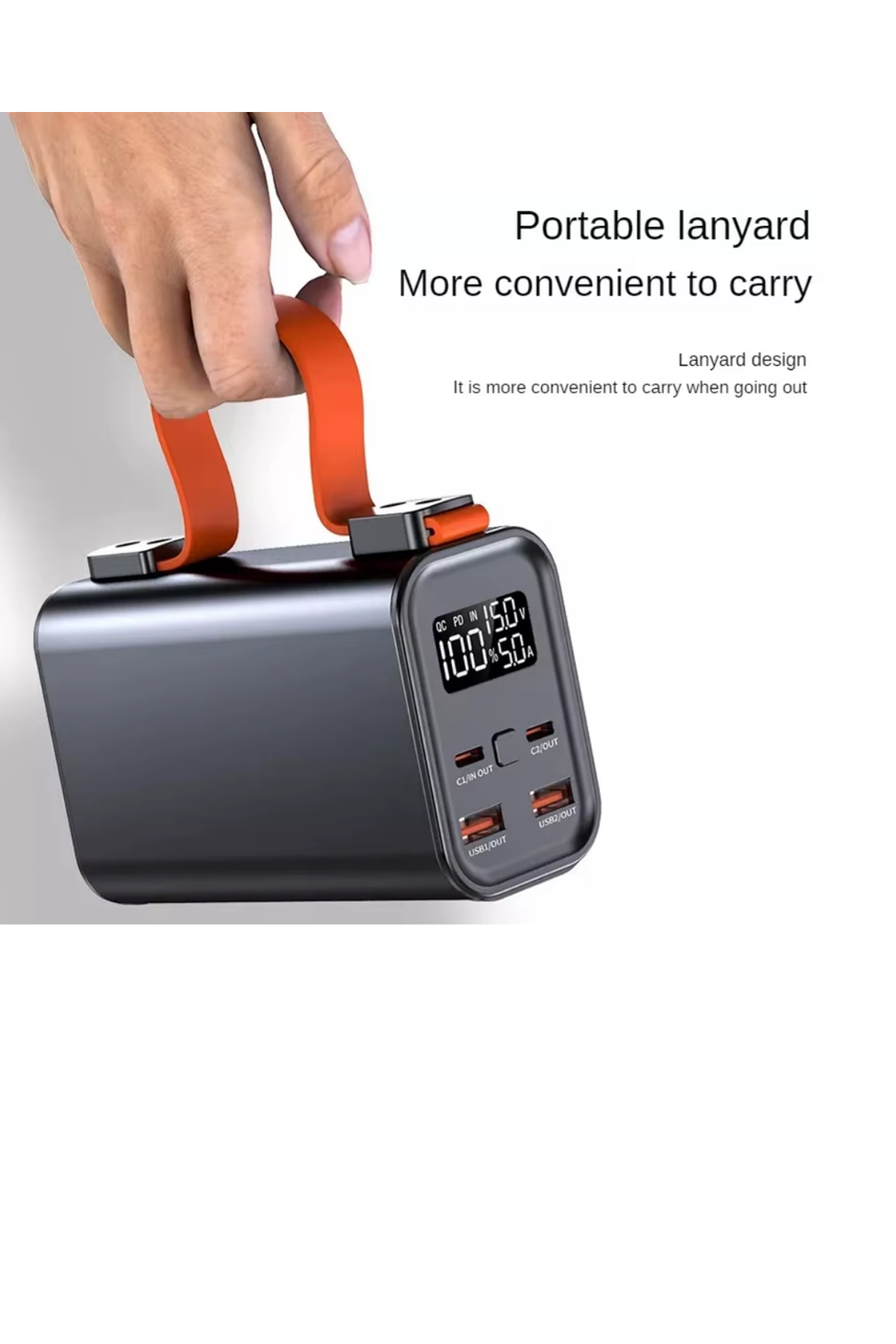 50000 mAh Powerbank Süper Hızlı Şarj LED Dijital Göstergeli Taşınabilir Şarj Cihazı