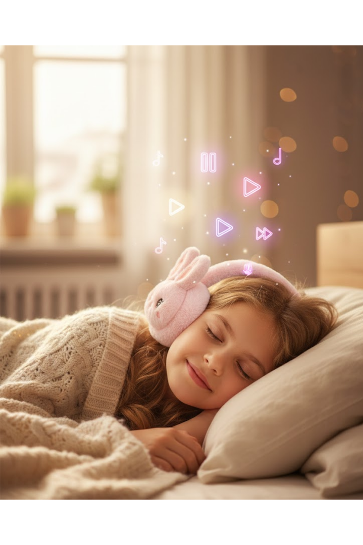 Kablosuz Peluş Bluetooth Kulaklık 40mm Hoparlör ve Mikrofonlu