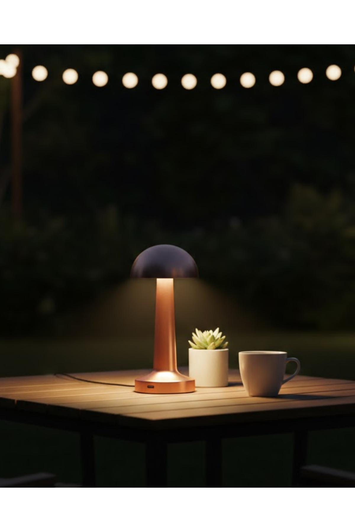 Modern Bronz Masa Lambası 3 Renk LED Dokunmatik Şarjlı Model