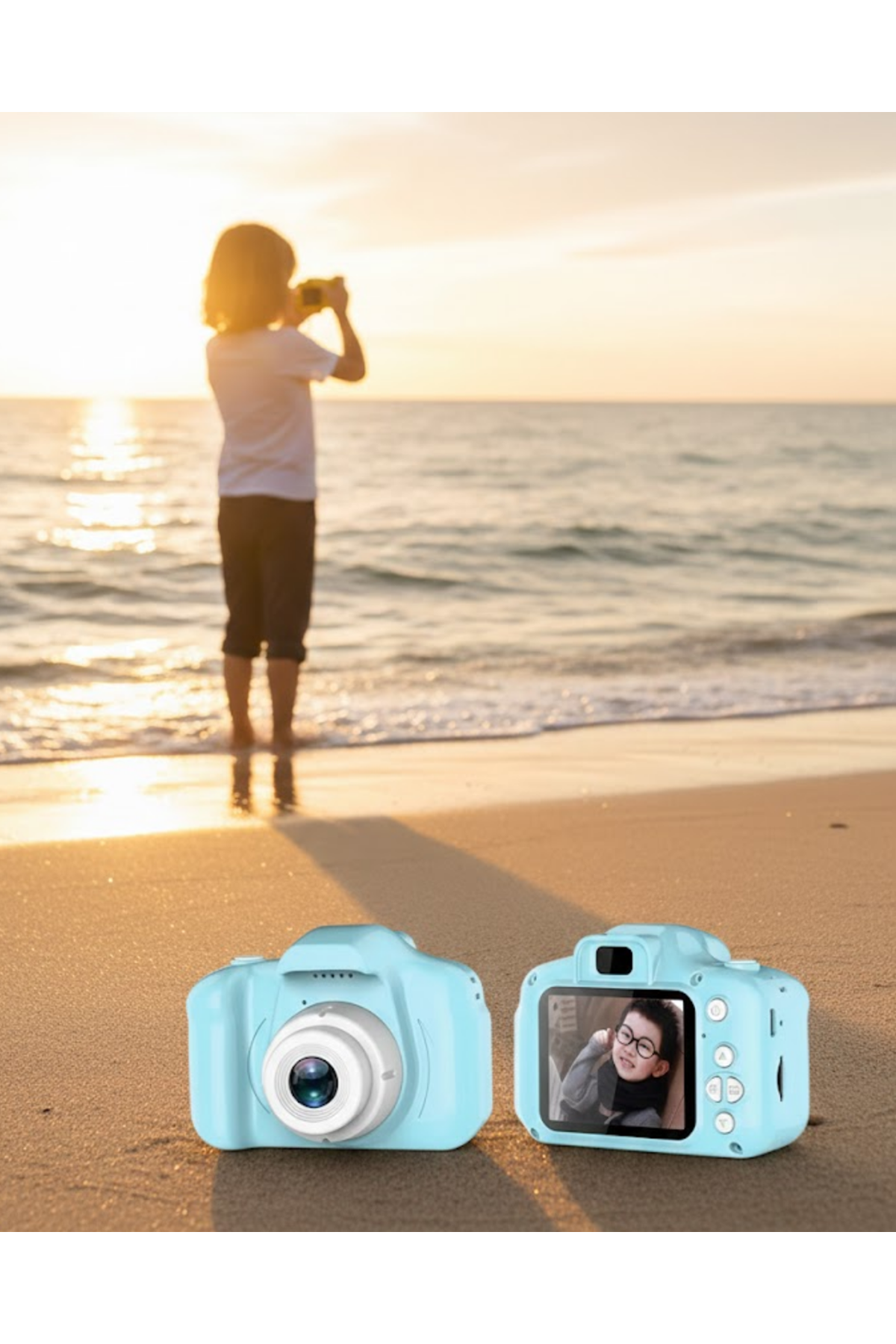 Mavi HD Taşınabilir Mini Dijital Kamera Video ve Fotoğraf Kayıt Özellikli