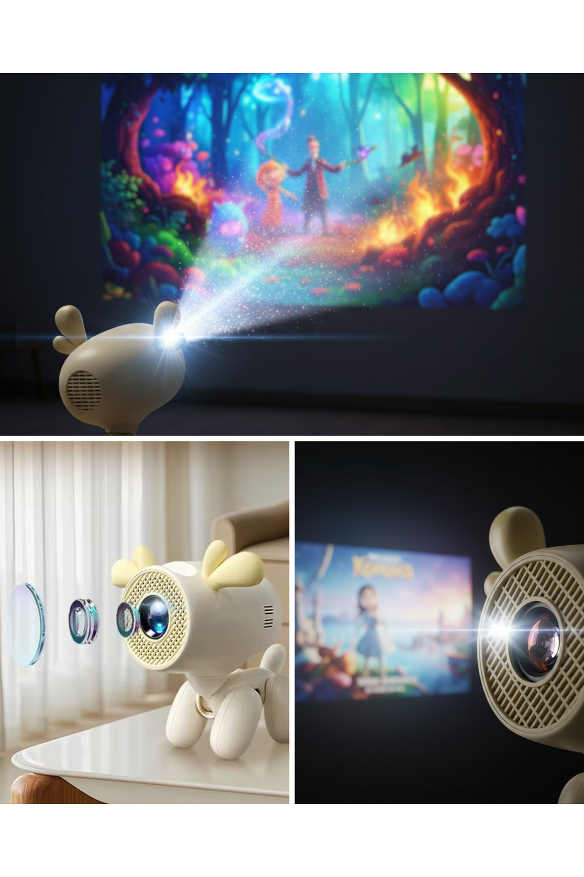 Android Sistemli 4K Projeksiyon 36W Dolby Sesli