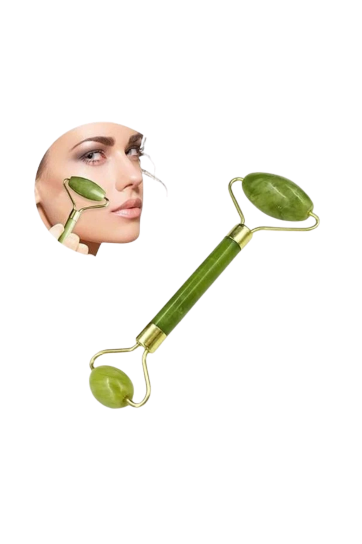 Yeşim Taşı Yüz Bakım Seti Çift Başlıklı Roller ve Gua Sha