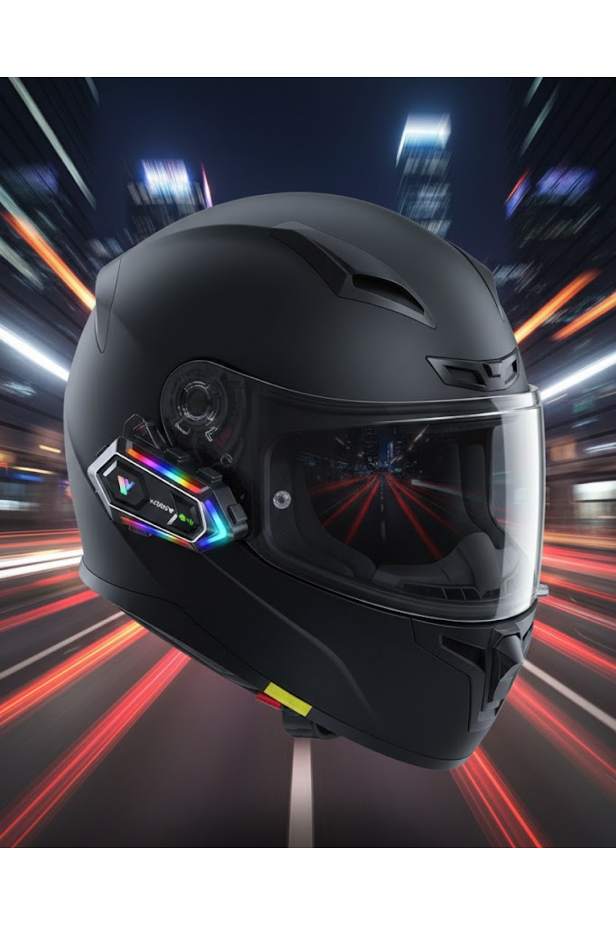 Çift Telefon Destekli Motosiklet Kask Bluetooth Kulaklık