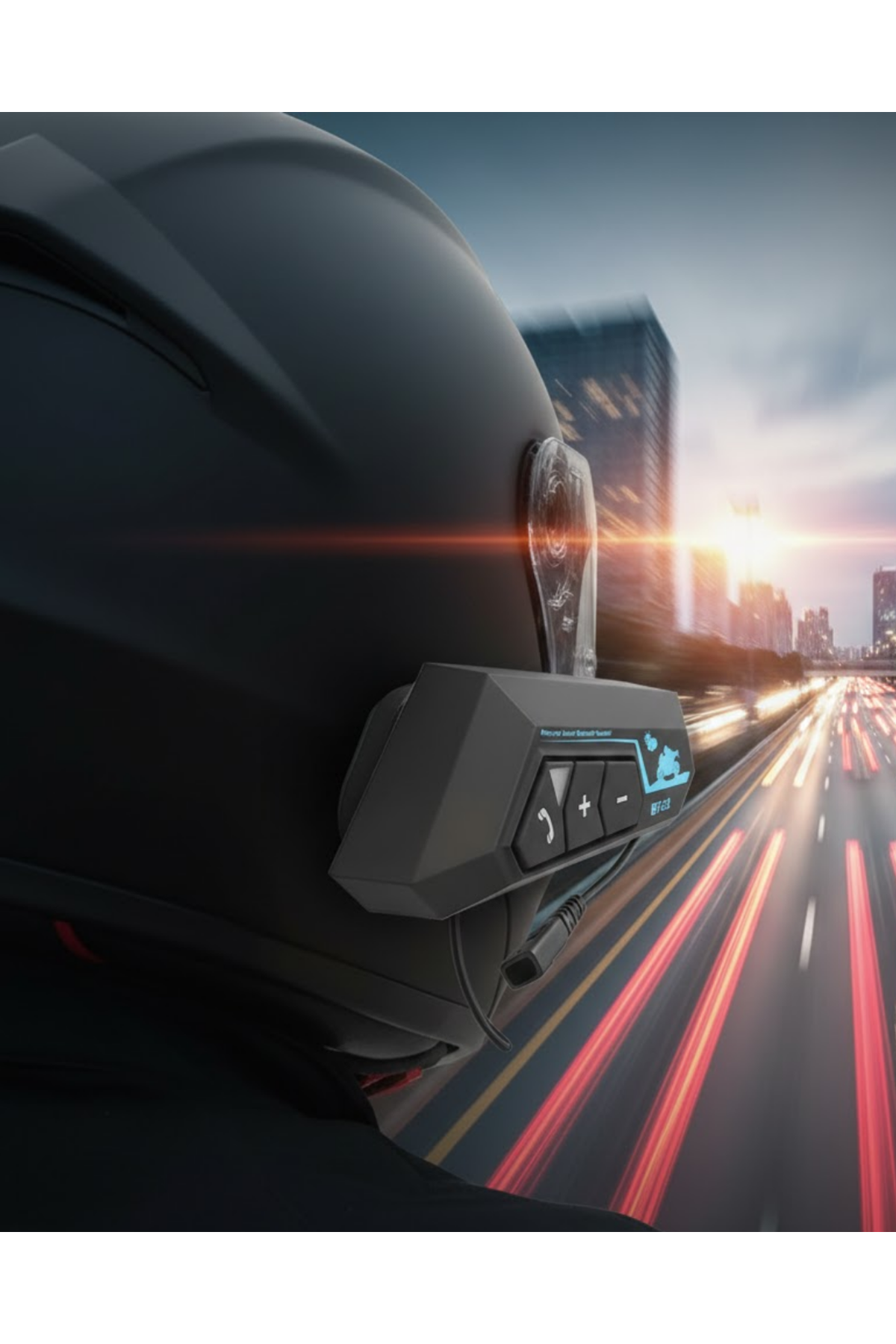 Su Geçirmez Motosiklet Kask Kulaklık 1000mAh Batarya