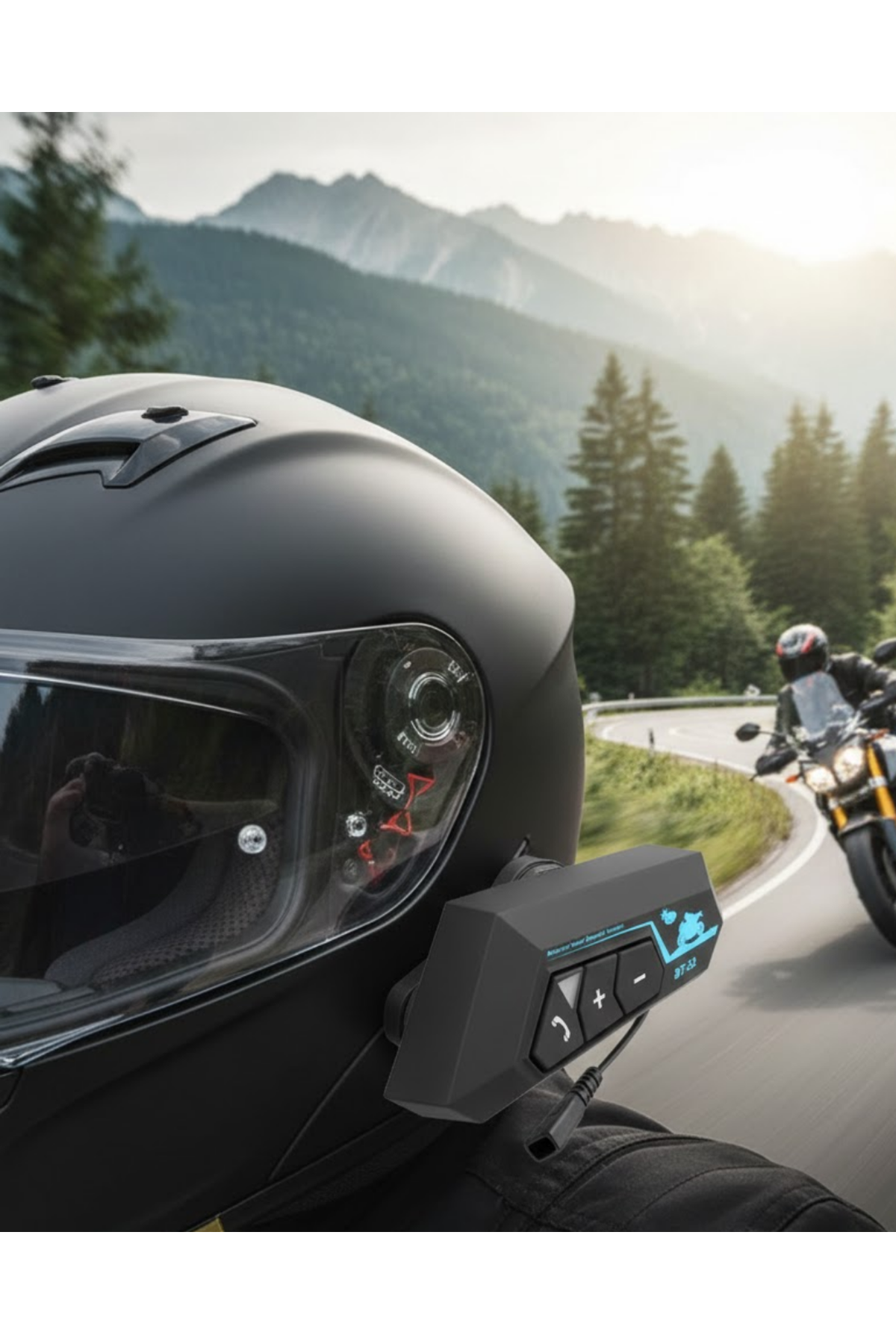 Telsiz Bluetooth Kask Kulaklık Handsfree Mikrofonlu