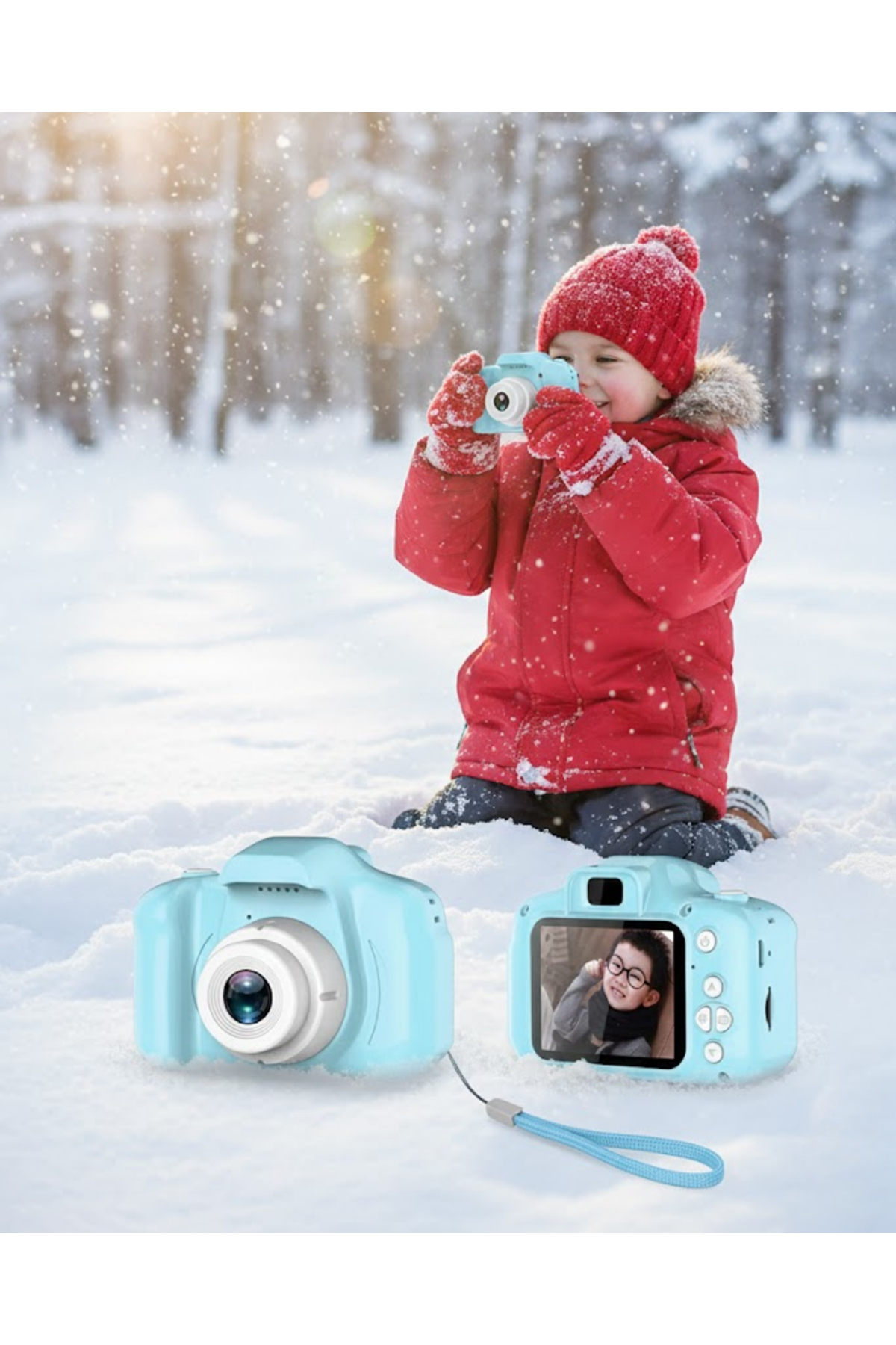 Mavi Mini HD Video Kamera Fotoğraf Çekimli Genişletilebilir Hafızalı Şarjlı Model
