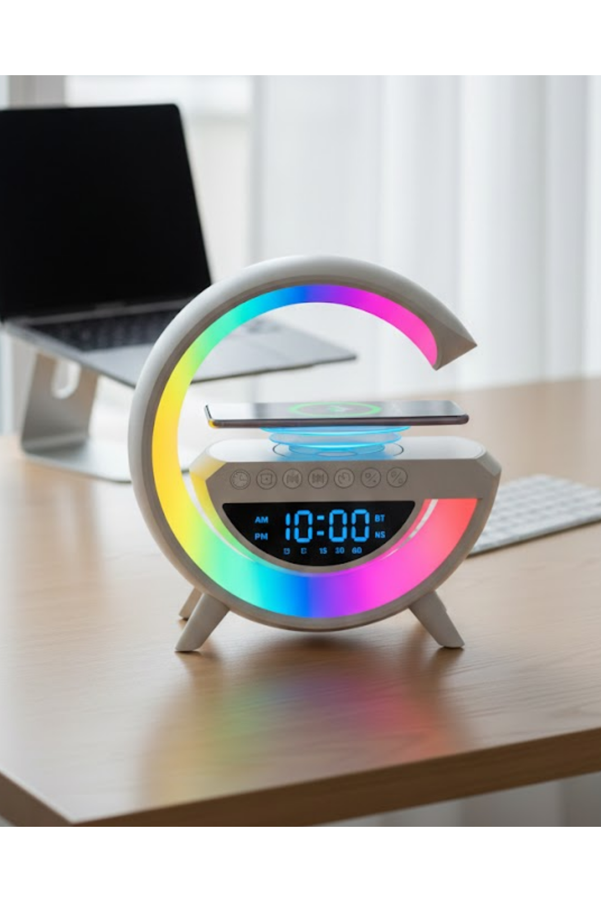 Bluetooth Hoparlör RGB Aydınlatmalı USB TF Kart FM Özellikli
