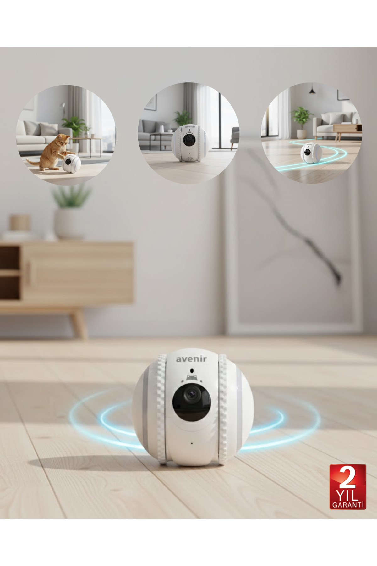 Akıllı Mobil Kontrollü Takip Kamerası WiFi Destekli Bulut Kayıtlı