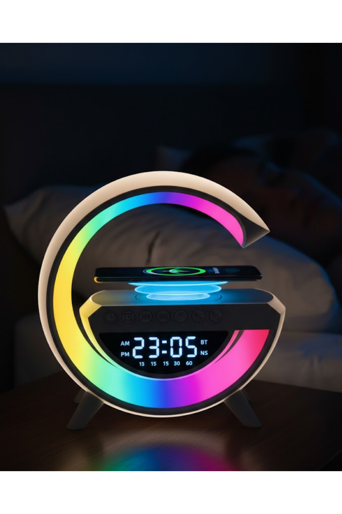 RGB Tasarımlı Bluetooth Hoparlör USB FM AUX Girişli