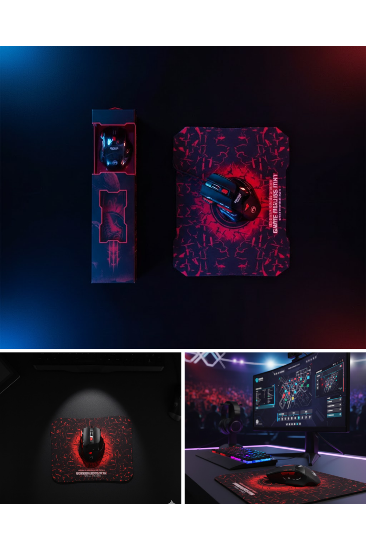 Oyuncu Mouse Seti RGB Aydınlatmalı 7 Fonksiyon Tuşlu Yüksek Performans