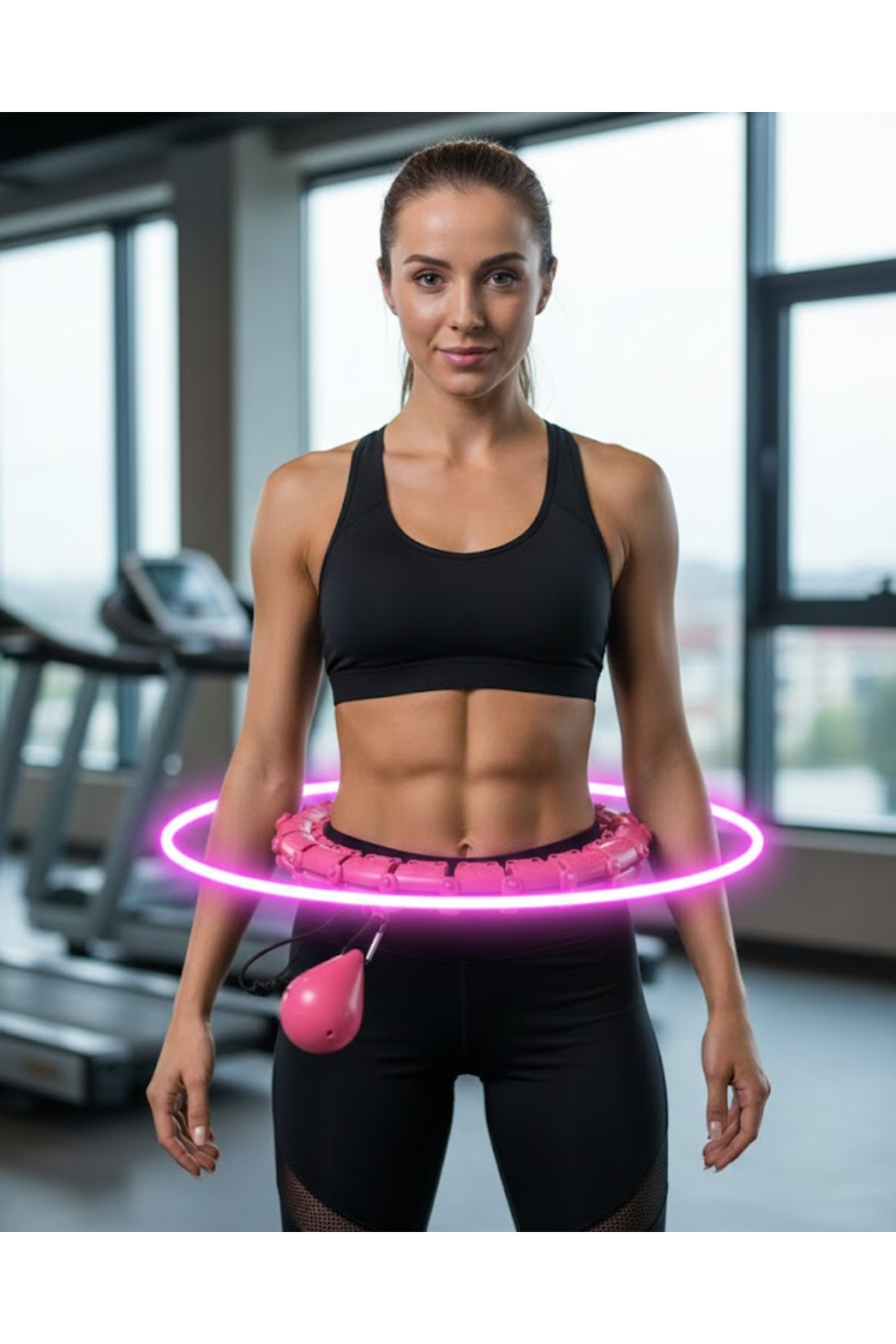 Evde Spor İçin Akıllı Hula Hoop Çemberi Bel İnceltici Mor