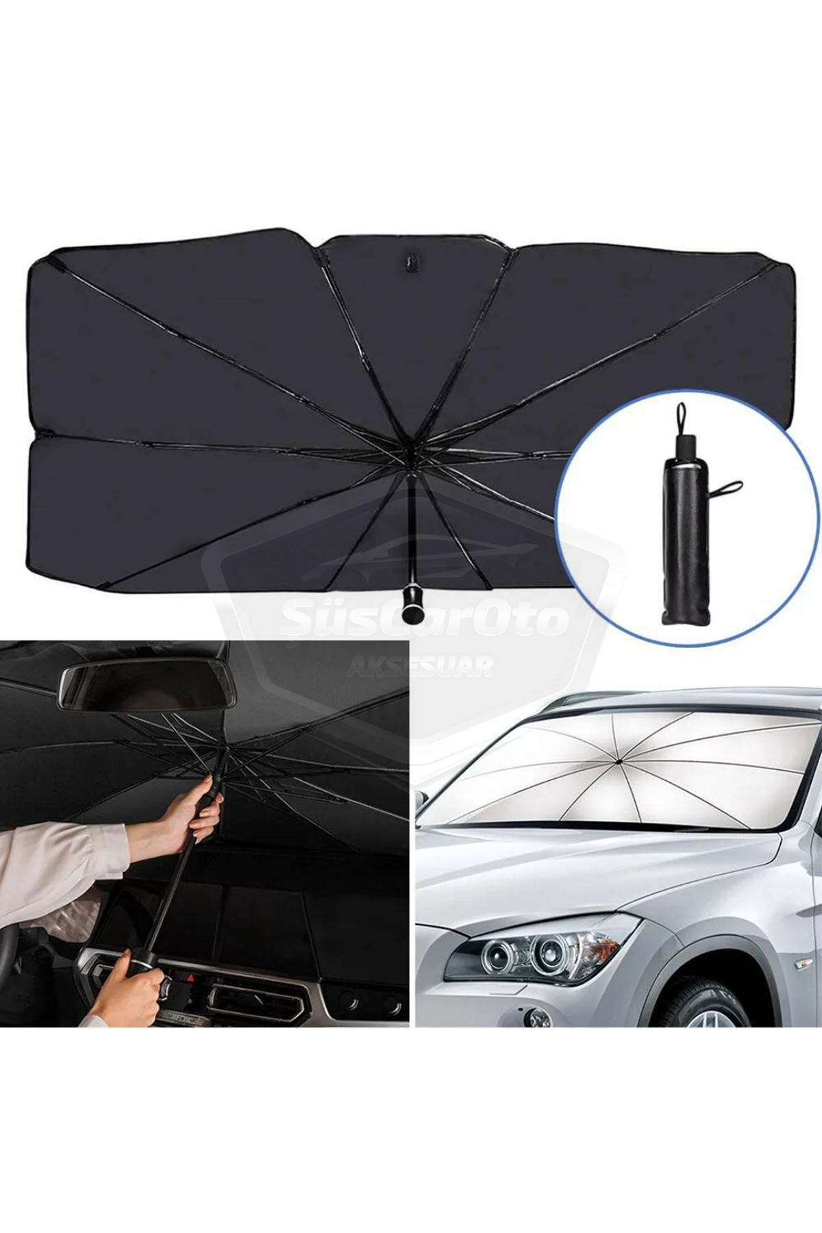 Toyota Yaris, VW Polo, Kia Rio, Fiat Punto, Hyundai Accent Blue Uyumlu Oto Şemsiye