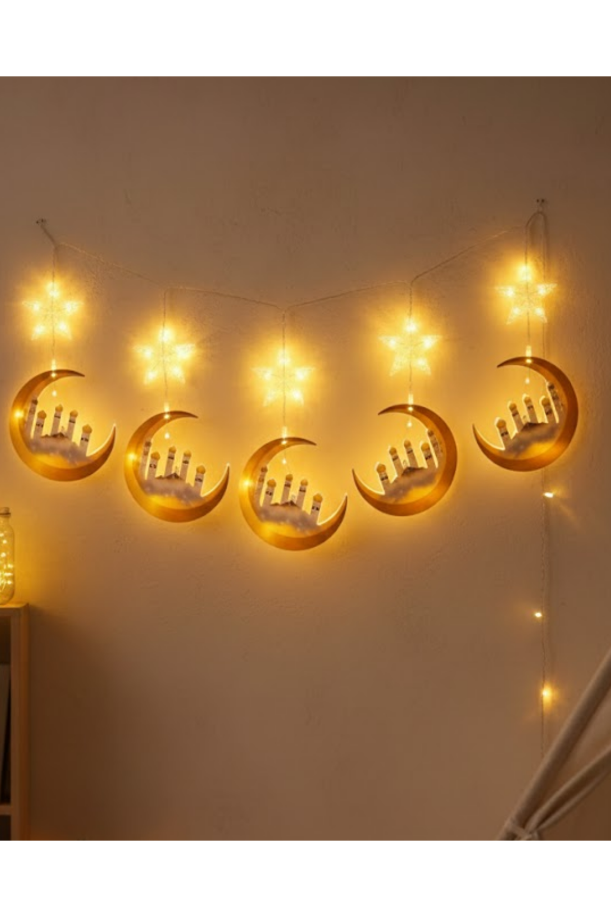 Ev İçi Ramazan LED Aydınlatma Saçağı 3 Metre Şık Tasarım