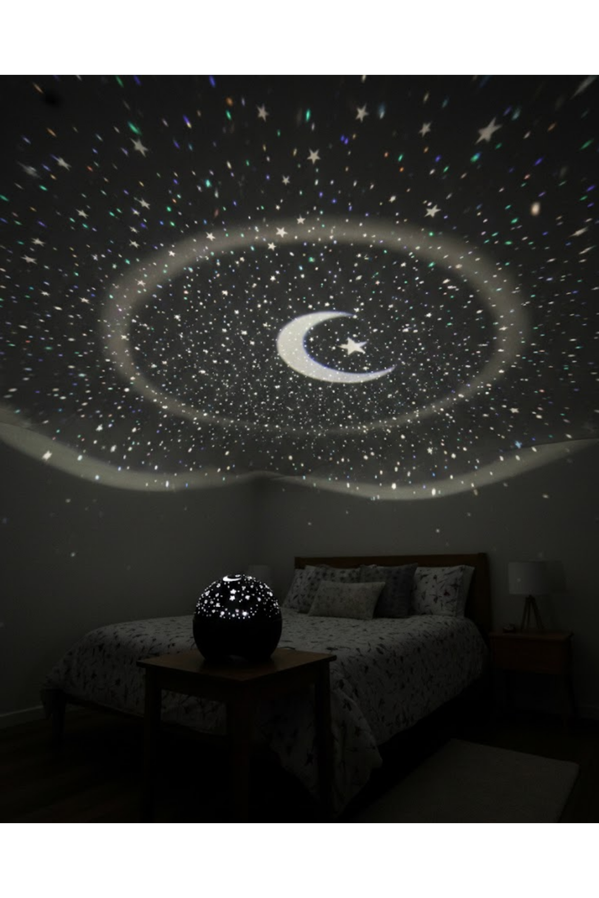Fişli Yıldız Projektör Gece Lambası Müzikli